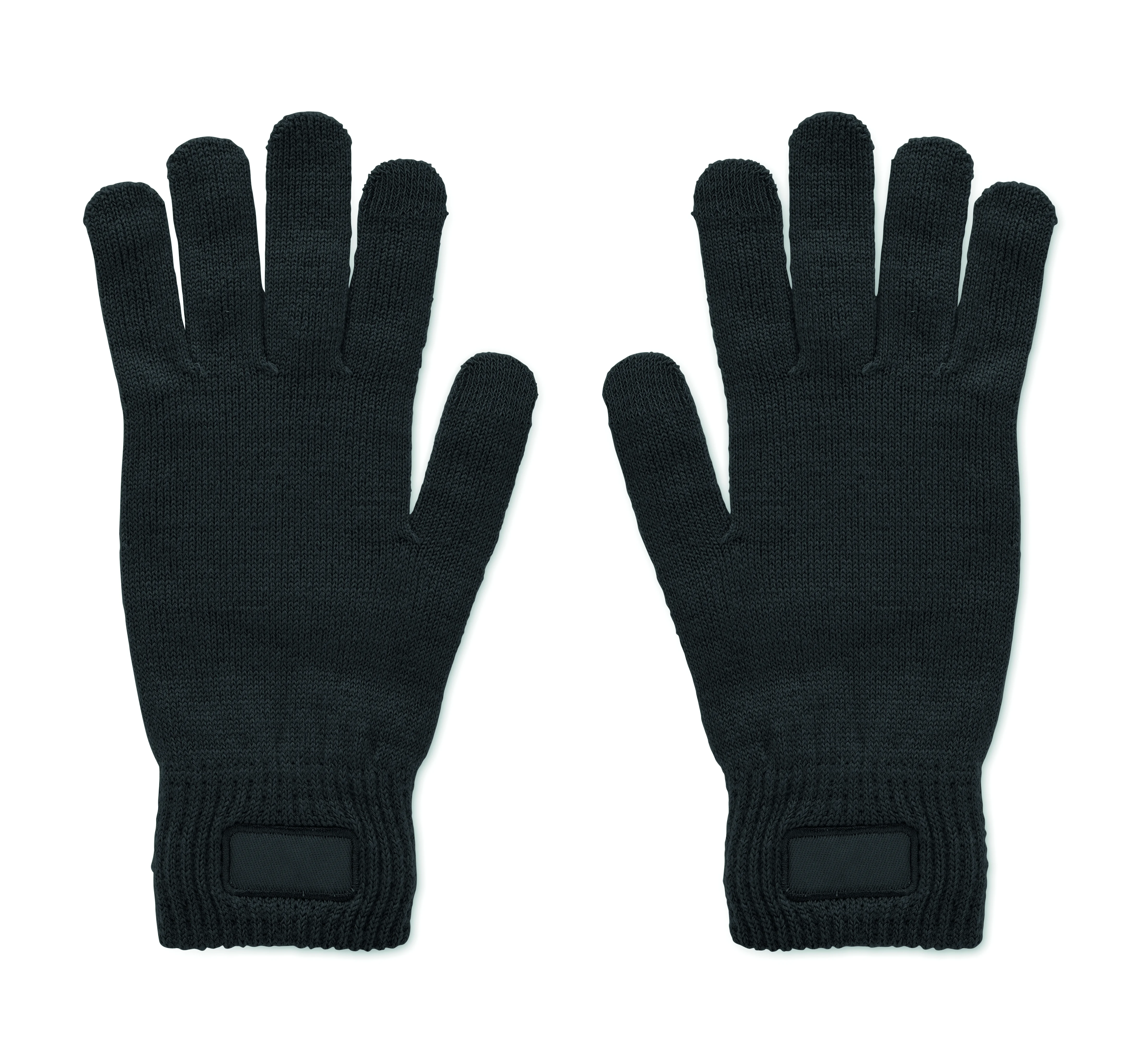 Gebreide handschoenen van RPET HANDNIT Zwart