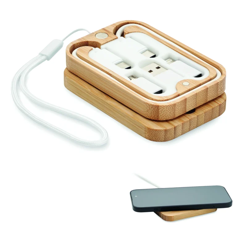 15W draadloze oplader in bamboe CHARGOO Hout