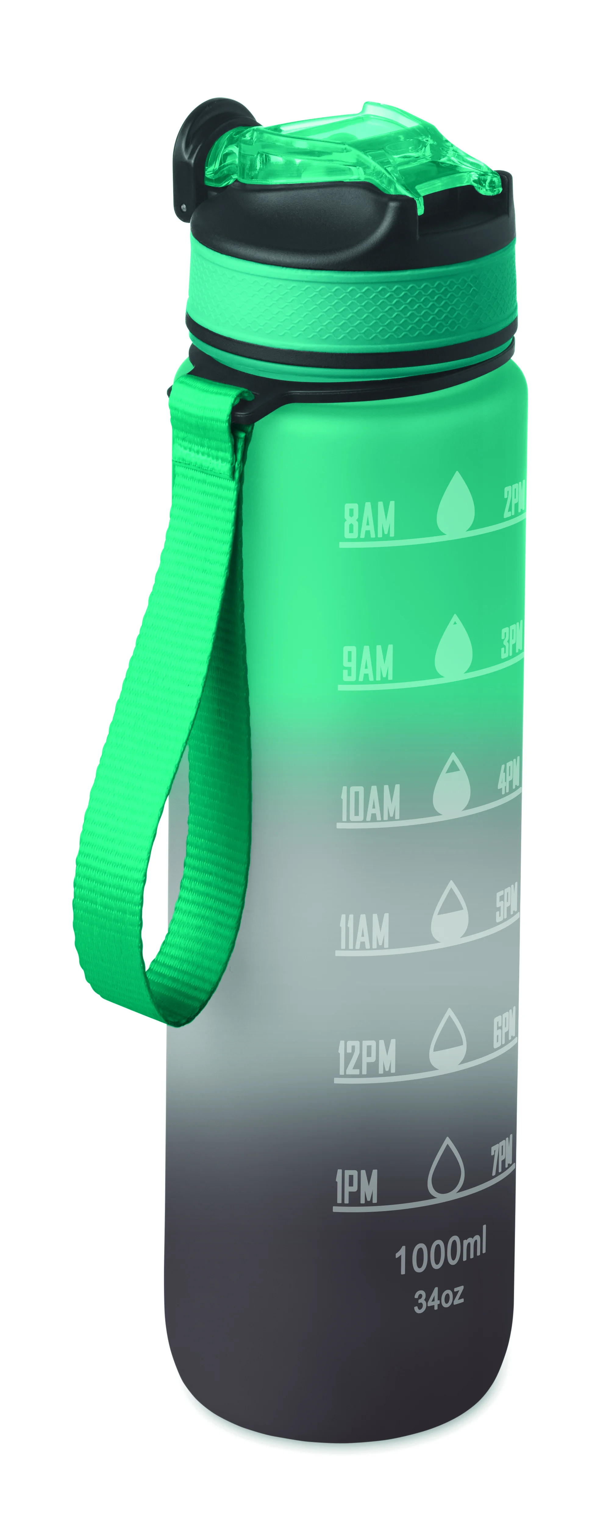 Sportwaterfles RPET 1L ACTIVATE Zwart/Blauw