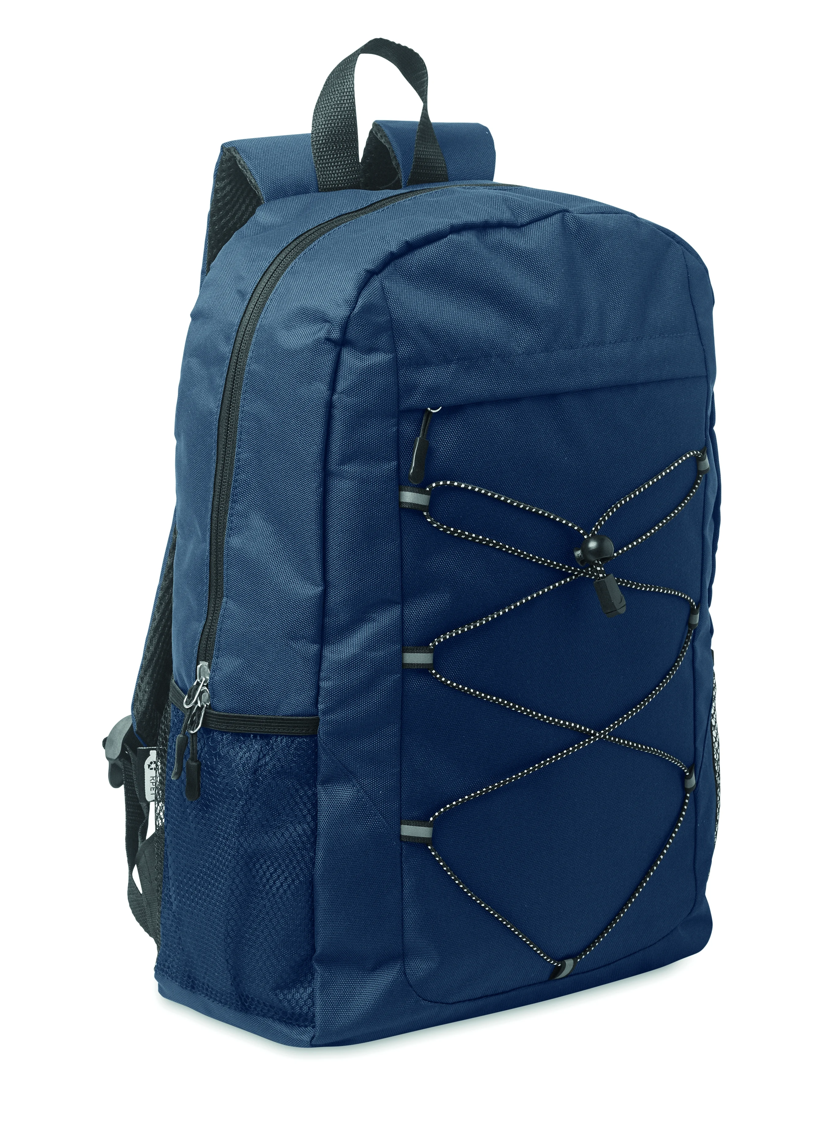 600D RPET polyester rugzak HIGE Marineblauw
