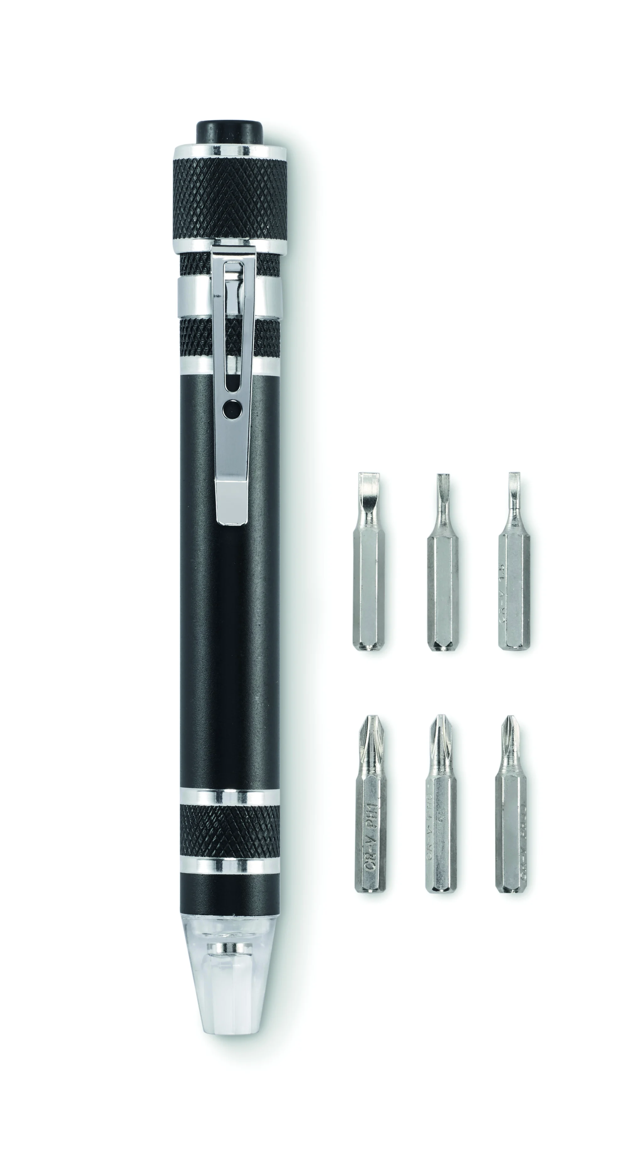 Gerecycleerde multi tool pen TUBULAR Zwart