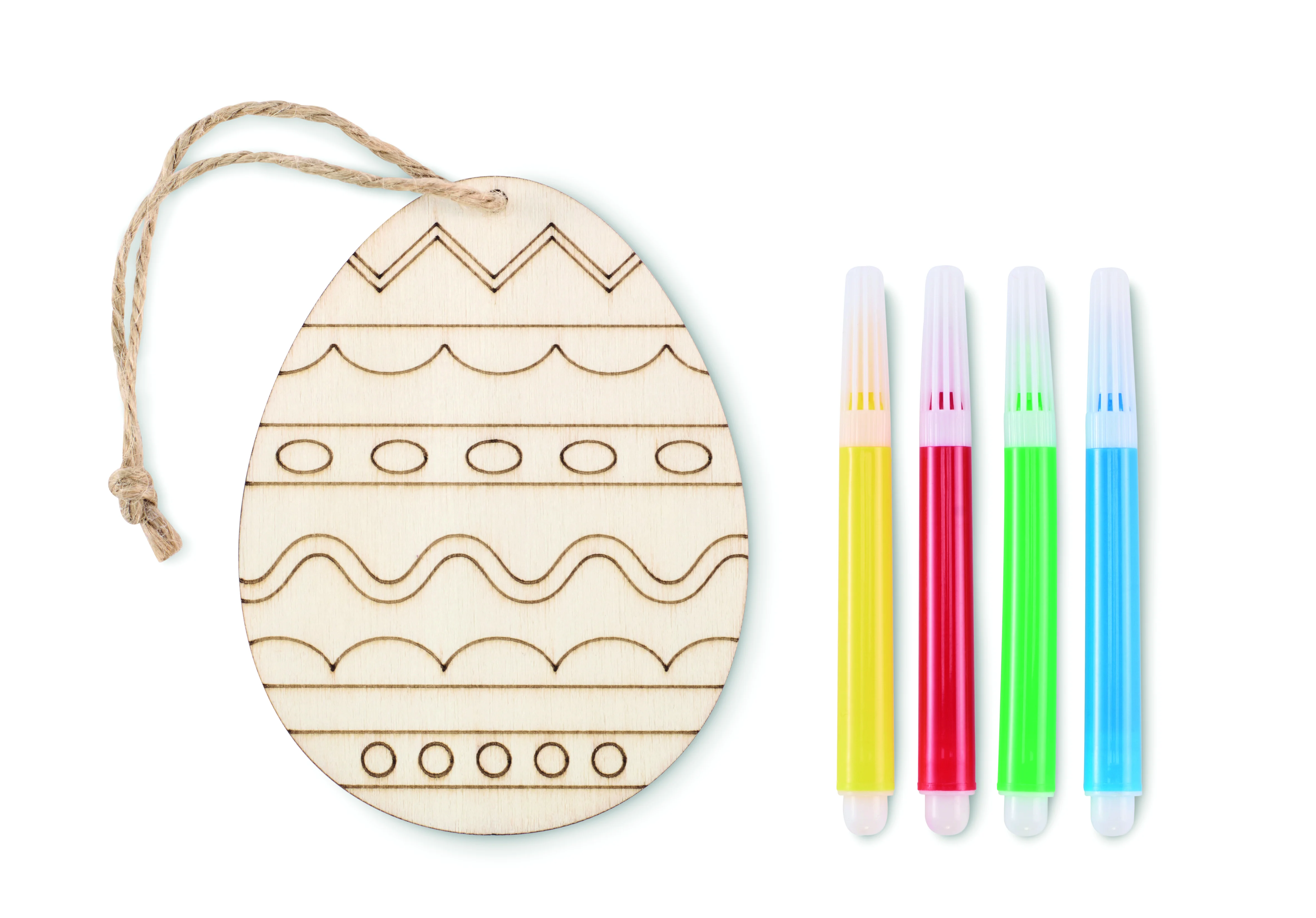 Houten ei-schilder set DREGG Hout