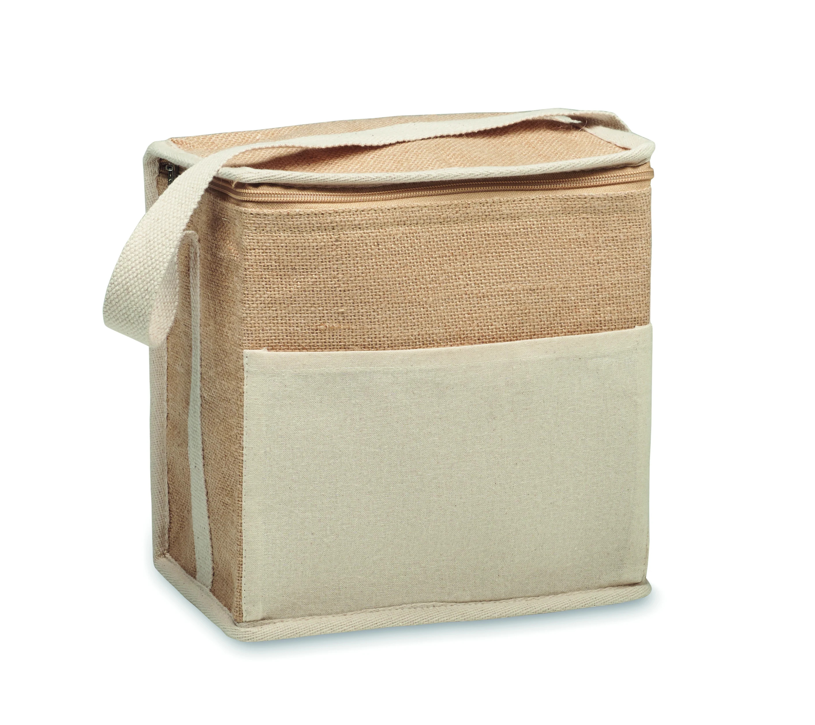 Jute en canvas koeltas 3L LONA Beige