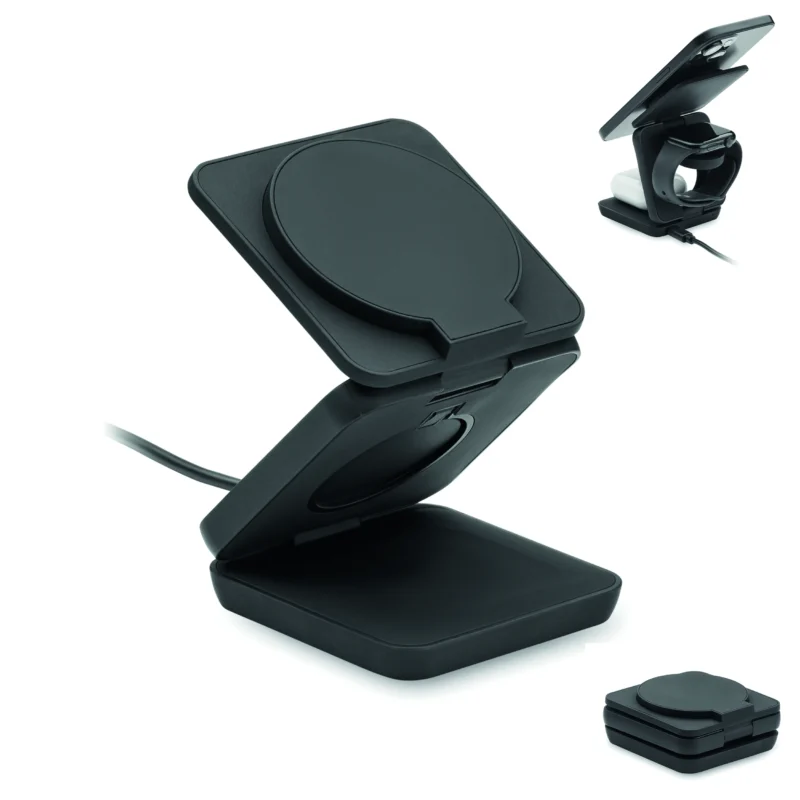 3-in-1 opvouwbaar laadstation NETICA Zwart
