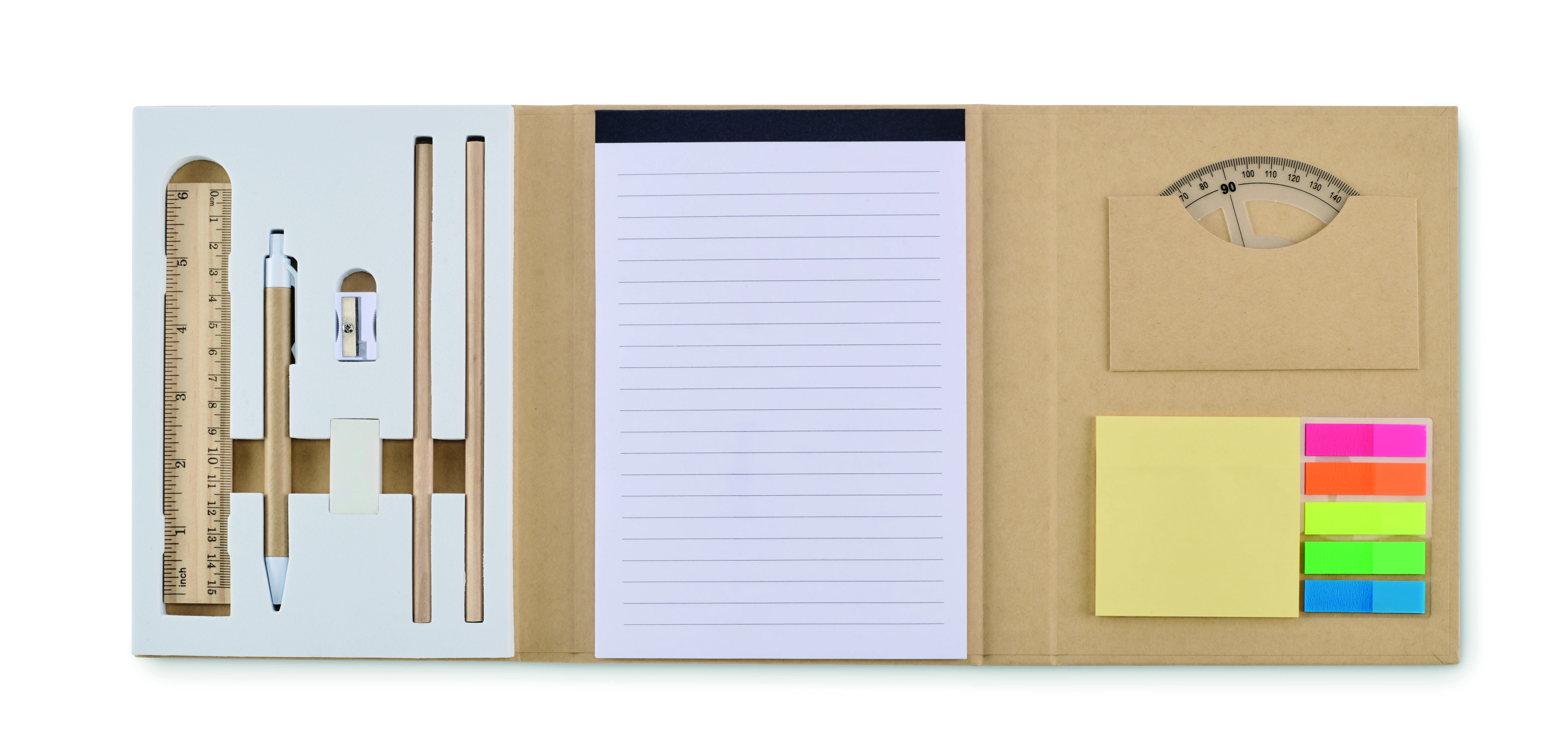 Schrijfset met notitieblok CENOTE Beige