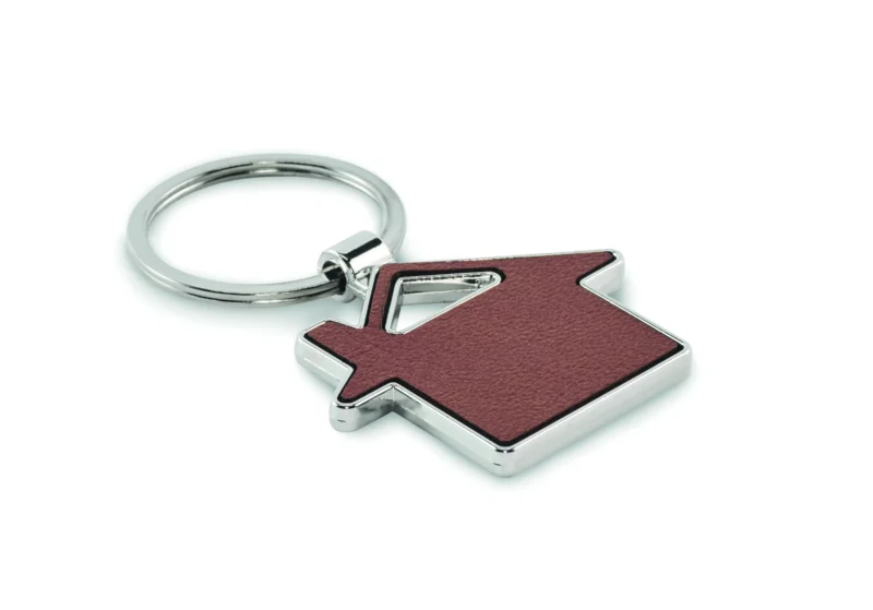 Huisvormige sleutelhanger LOUSE Bruin