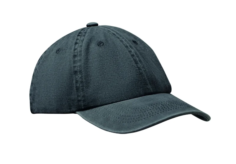 6 panelen baseballcap 265gr/m² BEAU Zwart