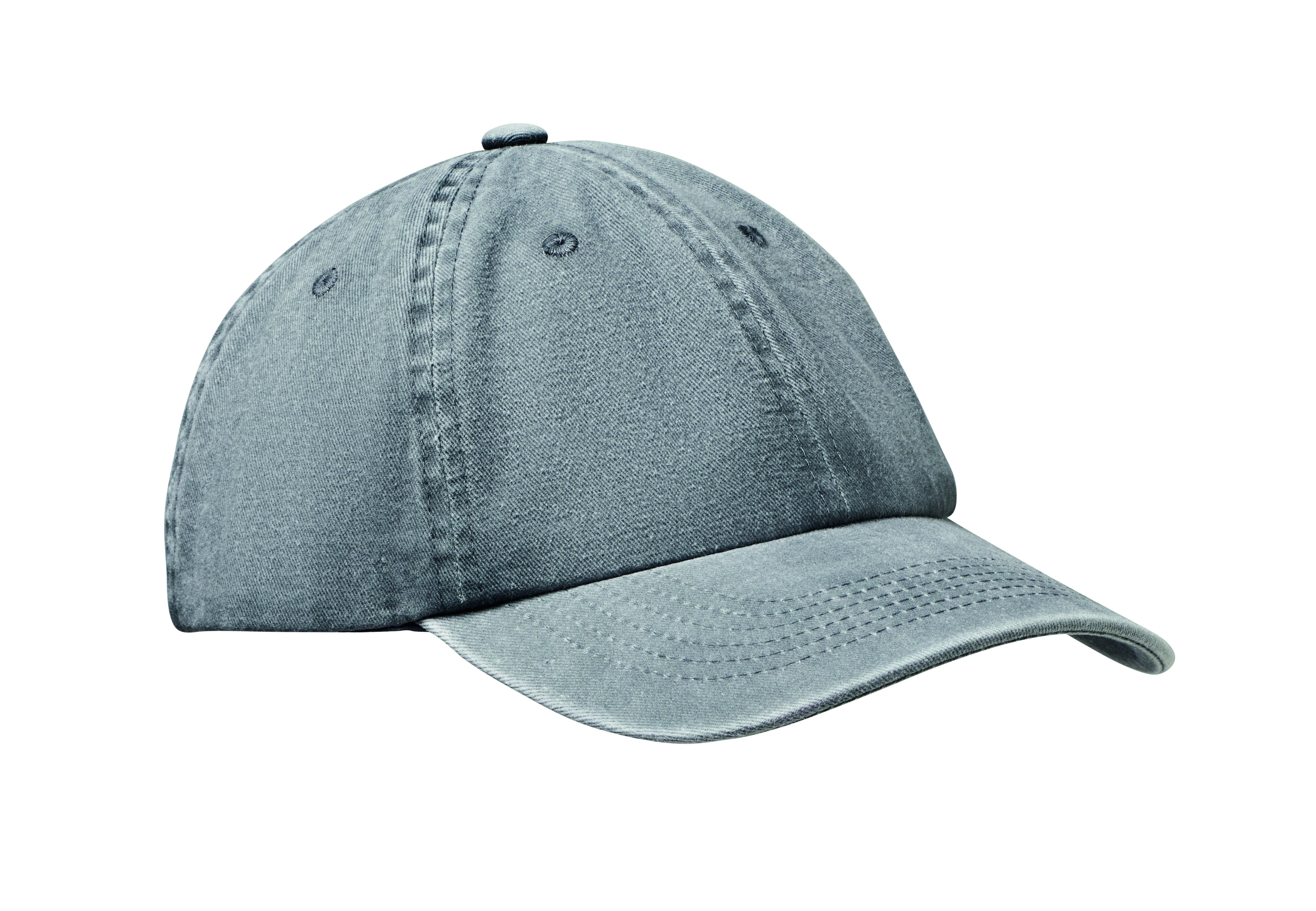 6 panelen baseballcap 265gr/m² BEAU Grijs