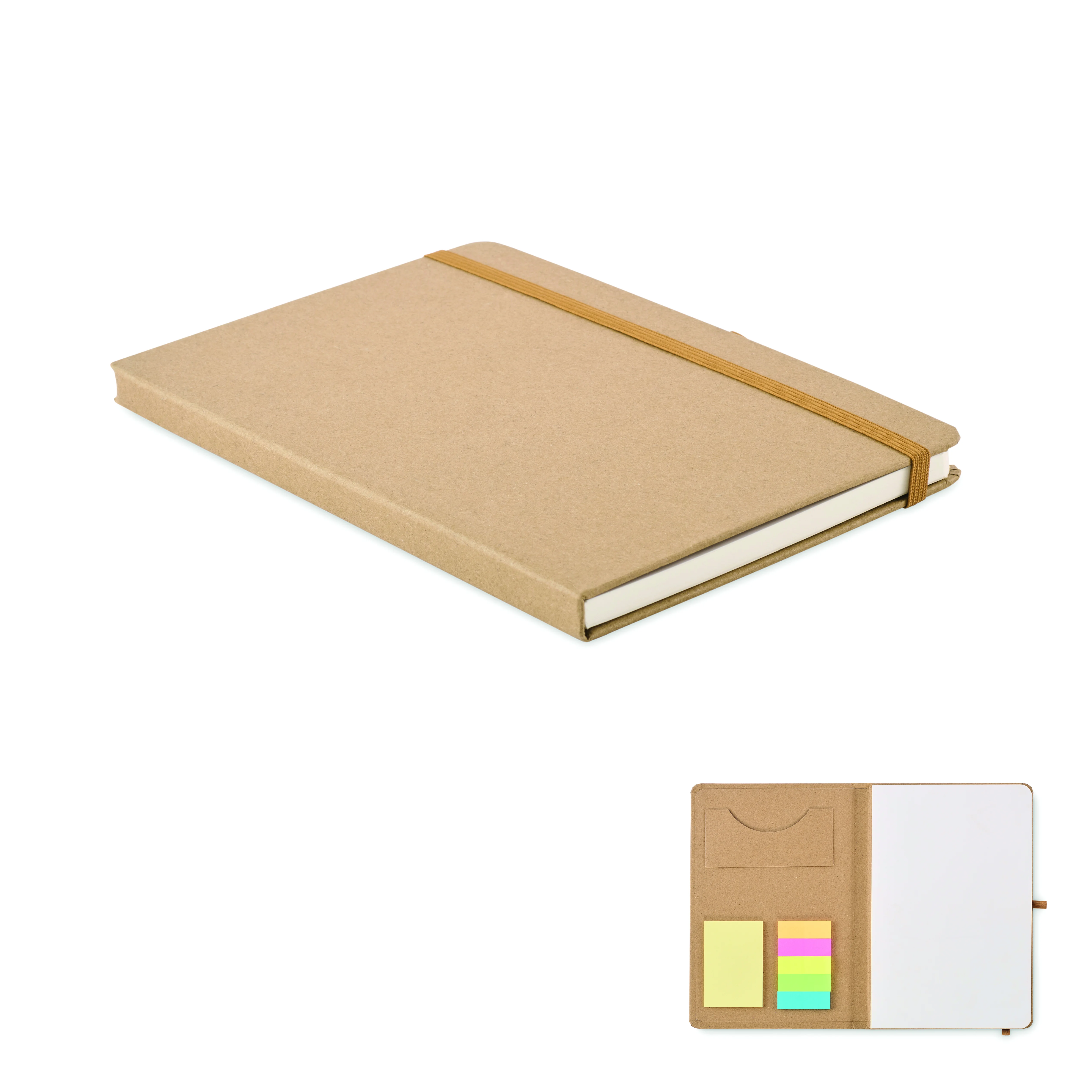 A5 notitieboek gerecycled papier s STICKNOTE Beige