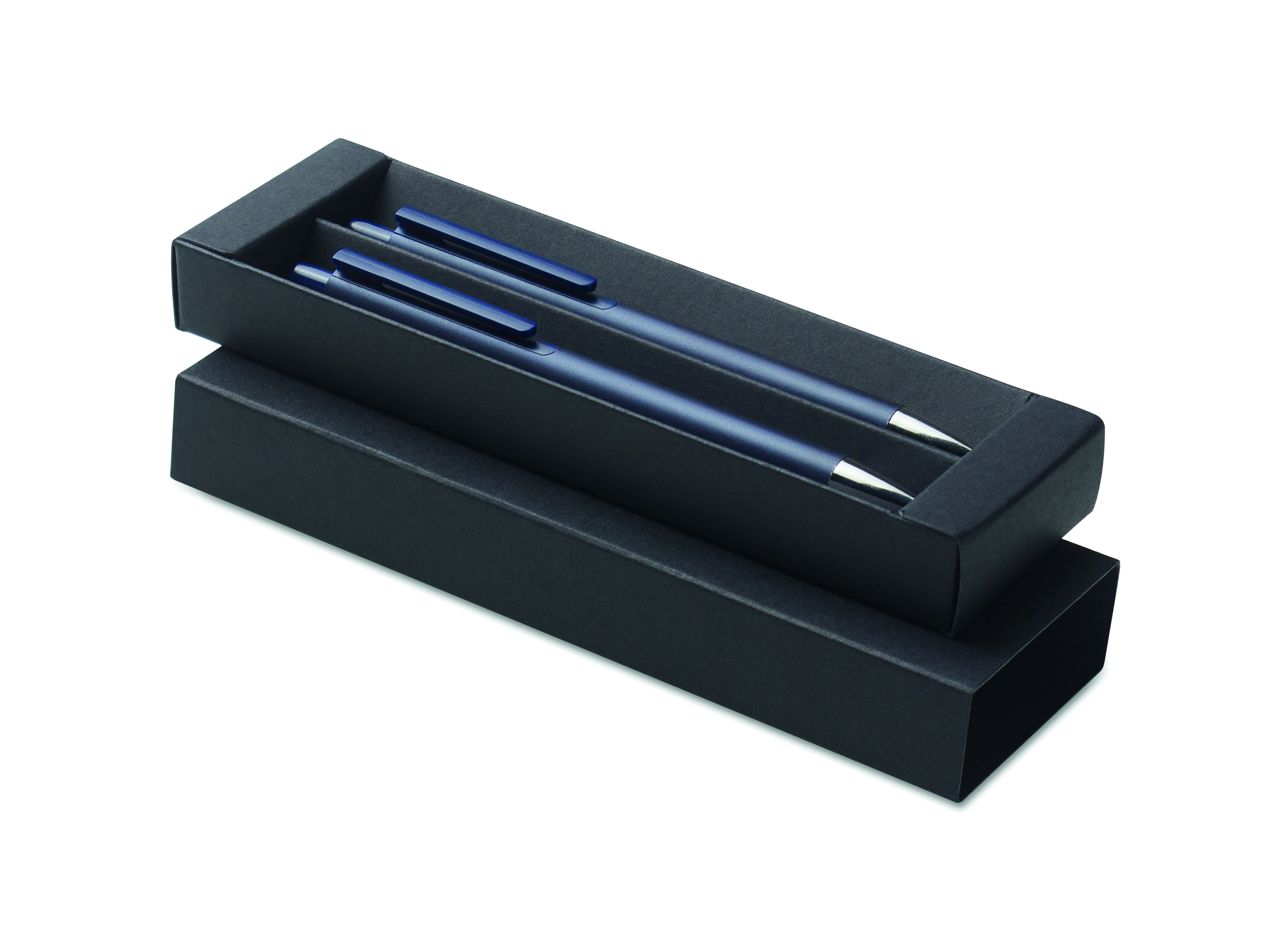 Gerecycled aluminium pennenset ORWELL Marineblauw