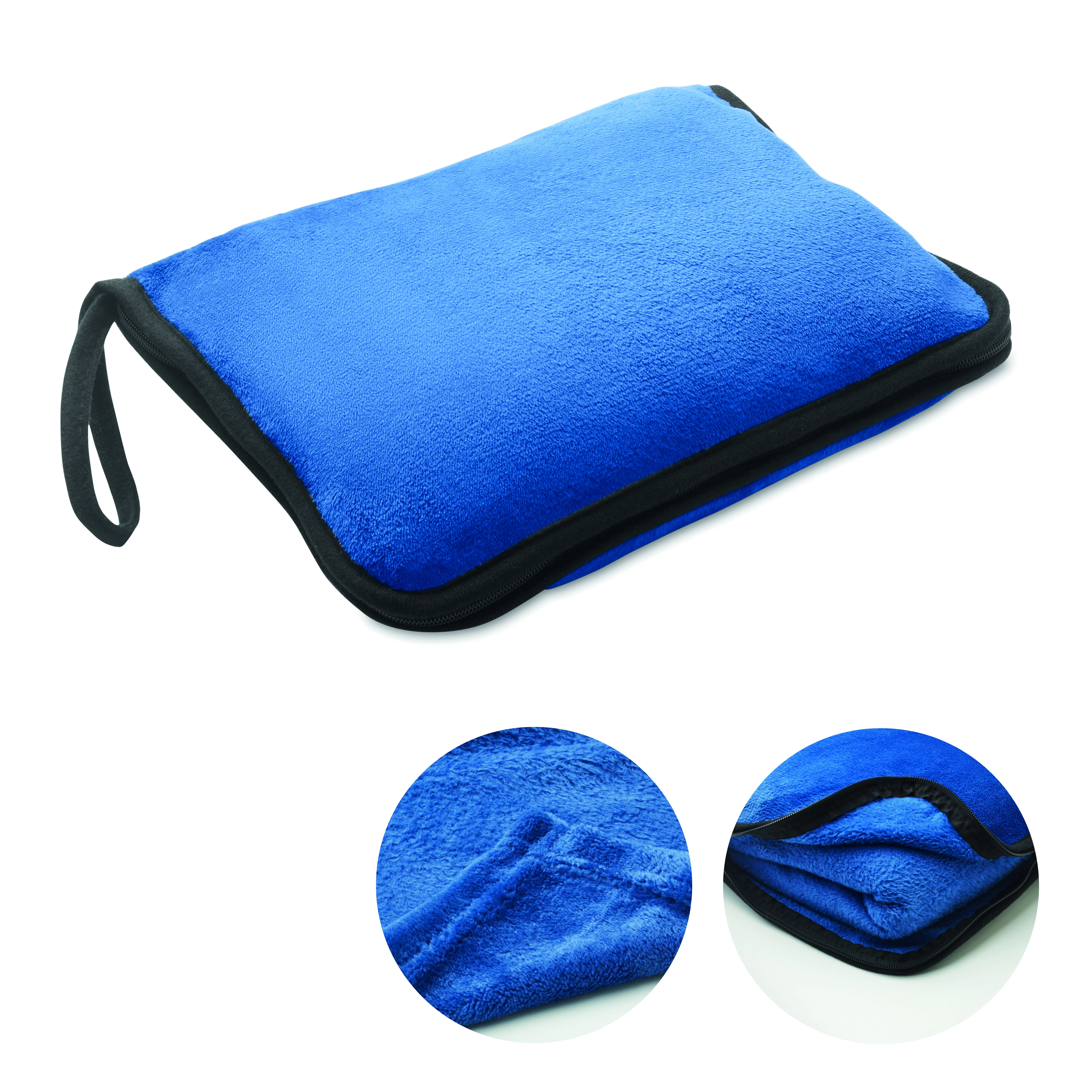2-in-1 reisdeken set COZY Blauw