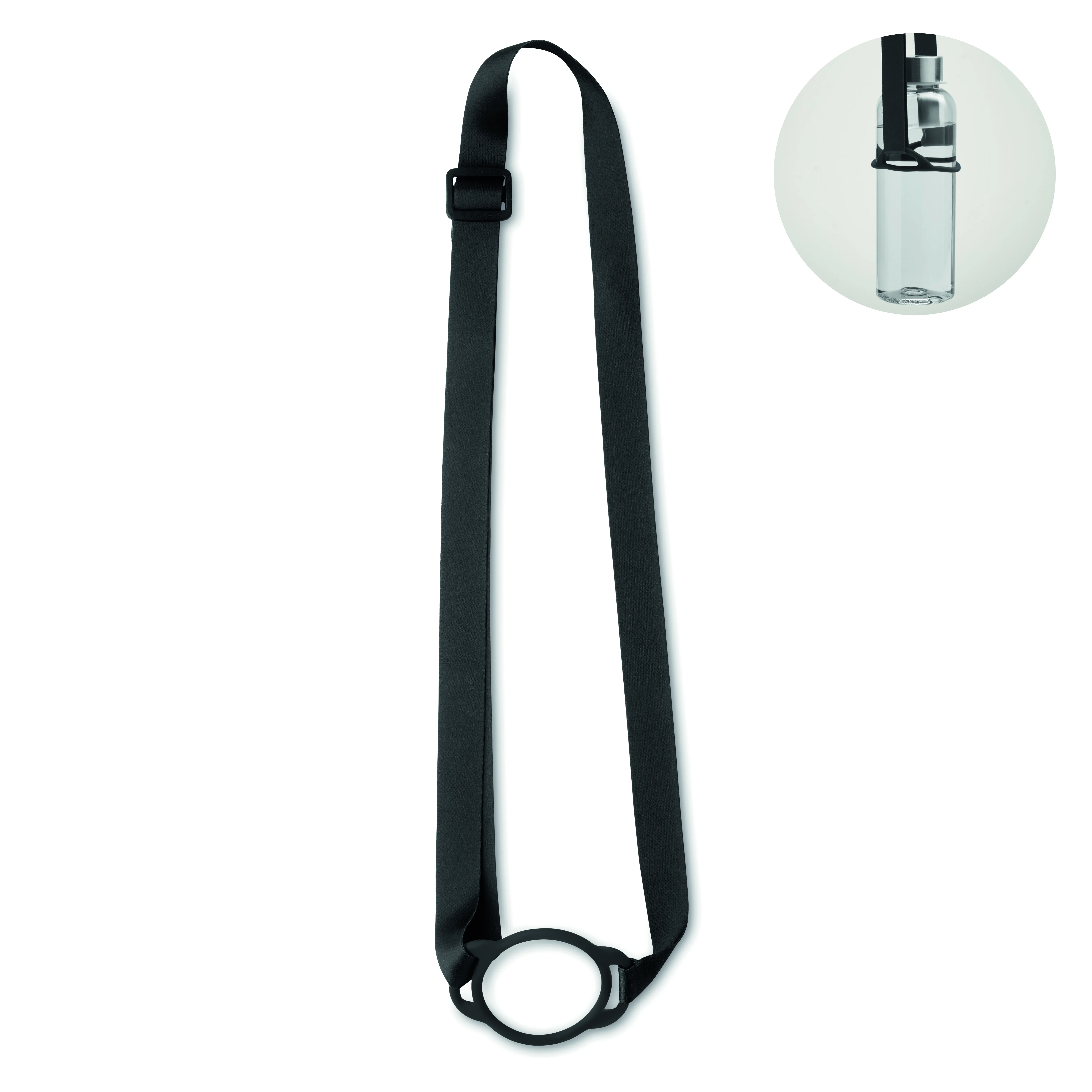 Lanyard met bekerhouder 6cm LANCUP Zwart