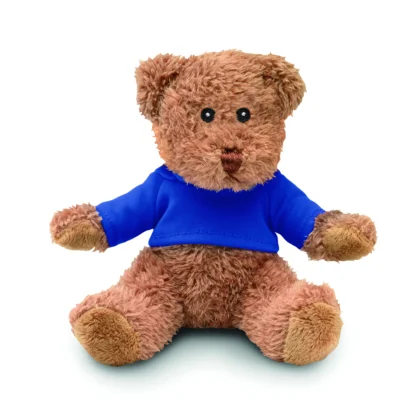 Teddybeer met T-shirt JOHNNY T Blauw