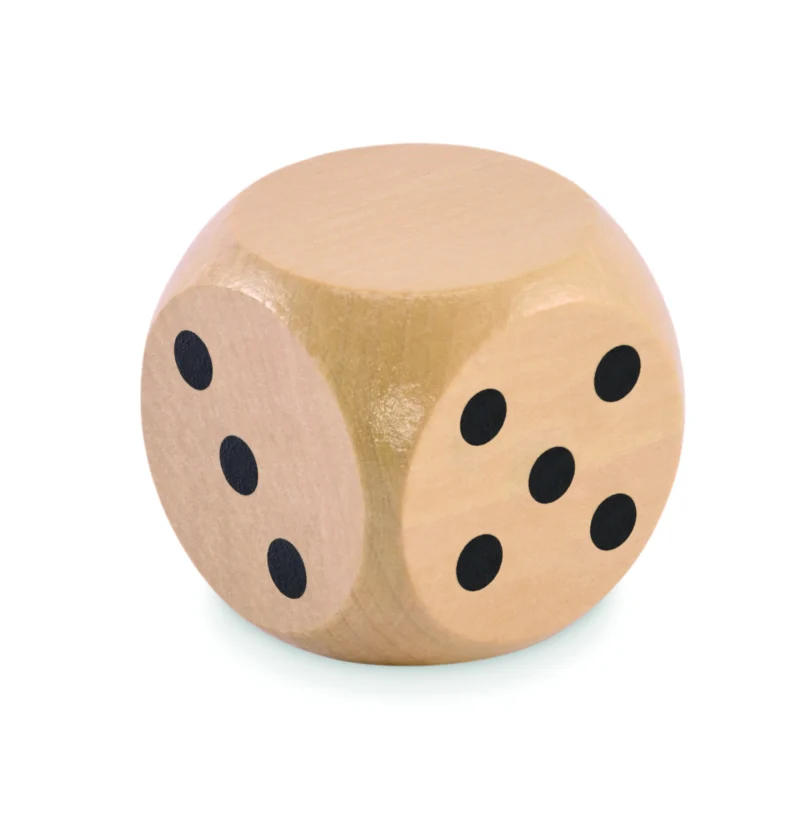 Schima houten dobbelsteen 5cm DADO Hout