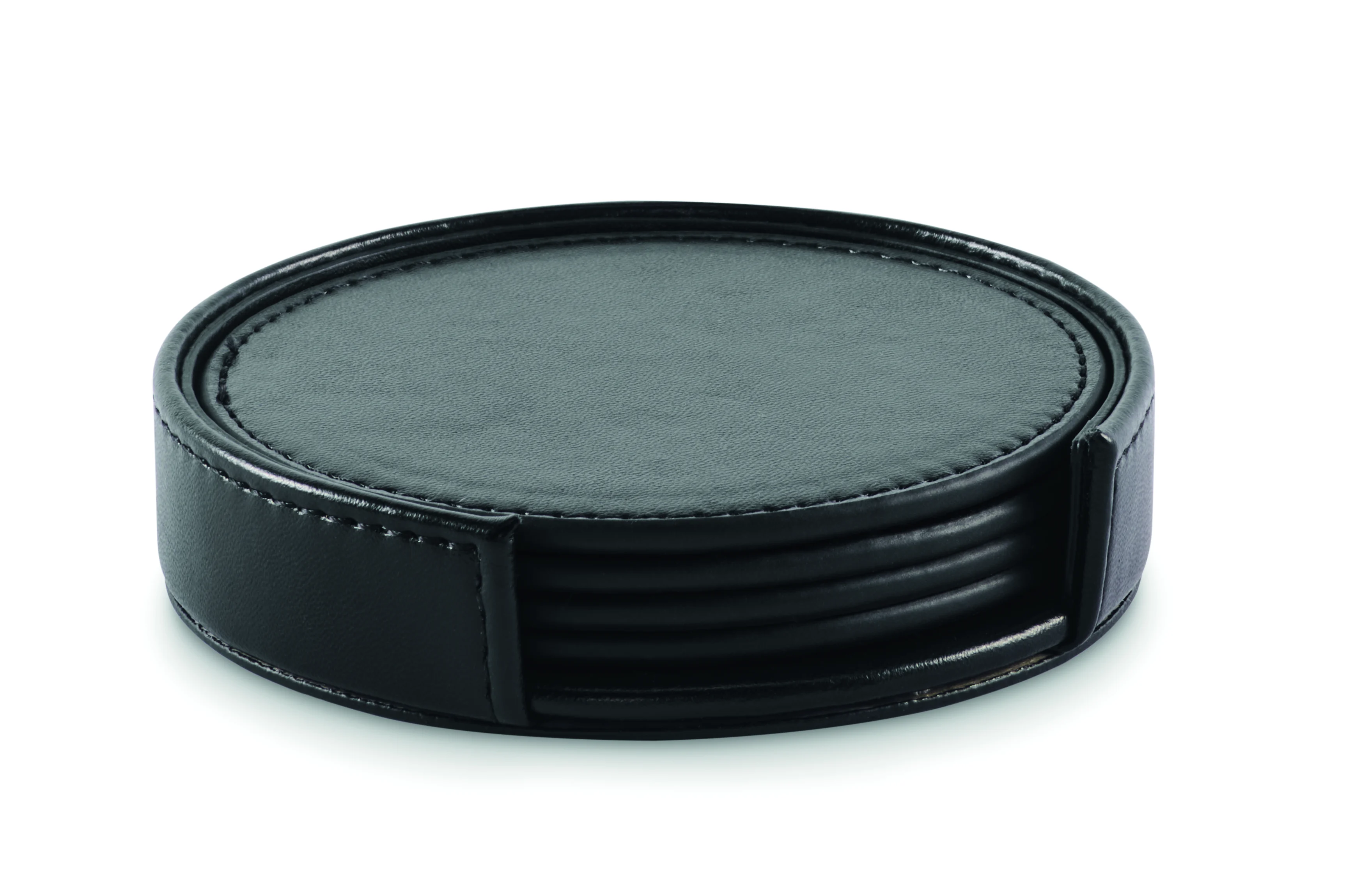 Set van 4 PU onderzetters POSA SET Zwart