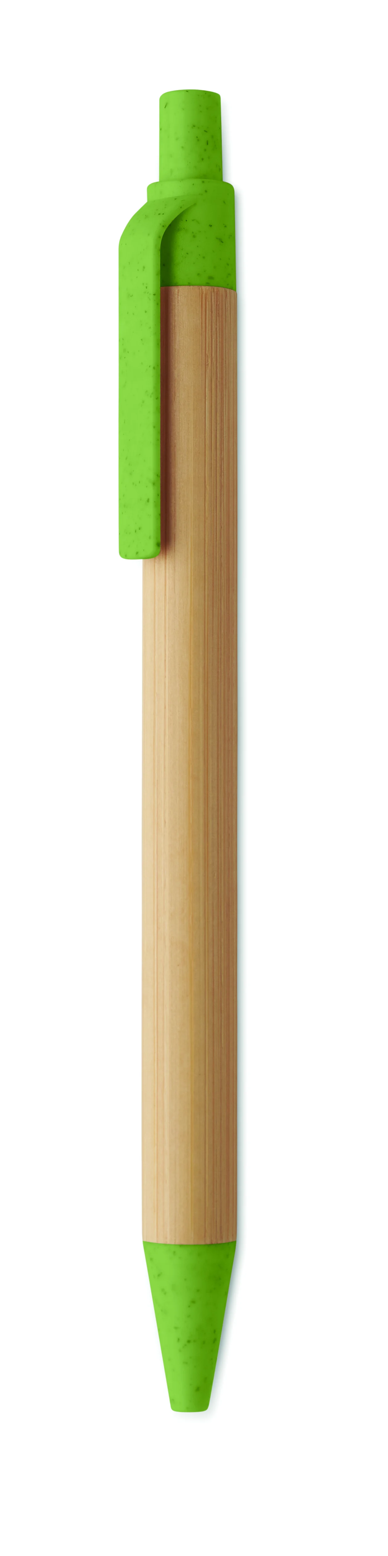 Bamboe balpen met drukknop ITEA COLOUR Groen