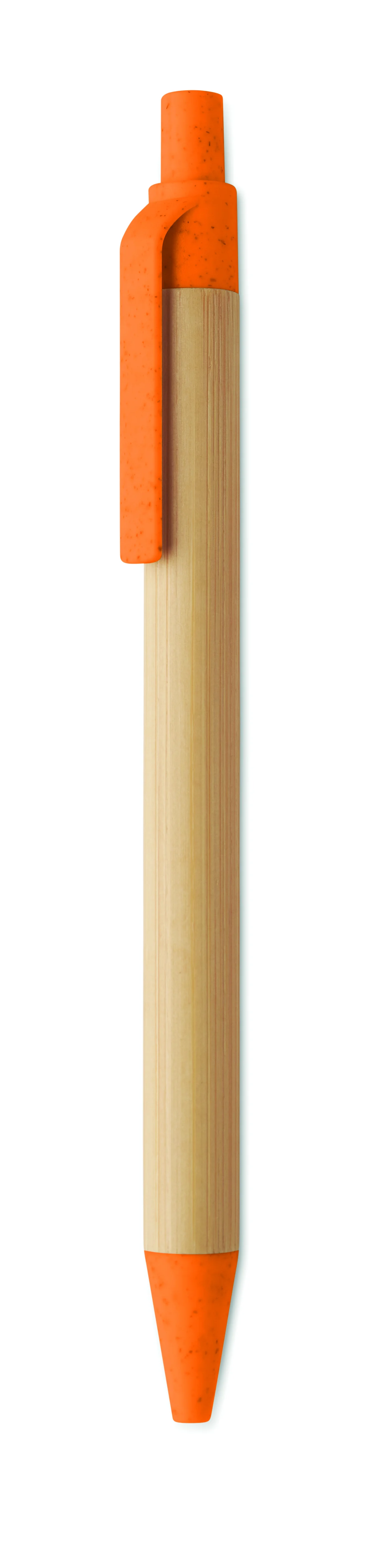 Bamboe balpen met drukknop ITEA COLOUR Oranje