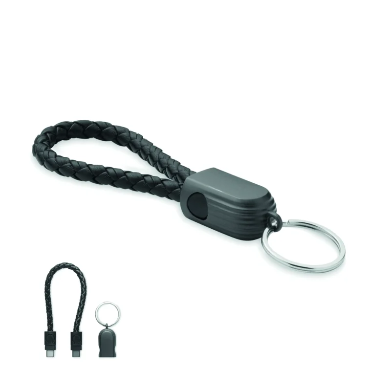 Type-C lus kabel sleutelhanger FAULETI LOOP Zwart