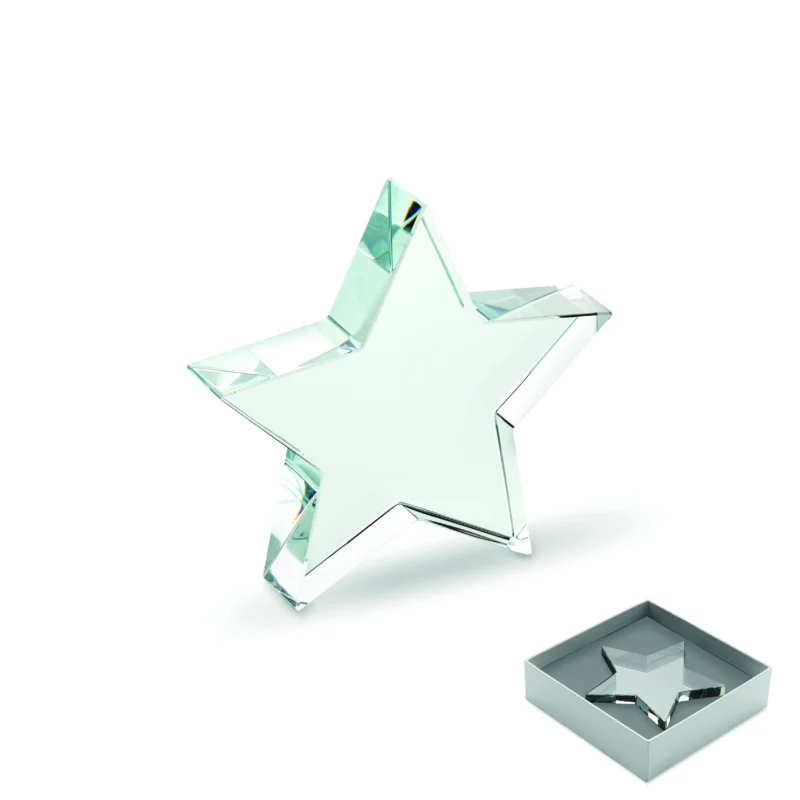 Glazen ster award STARWARD Transparant