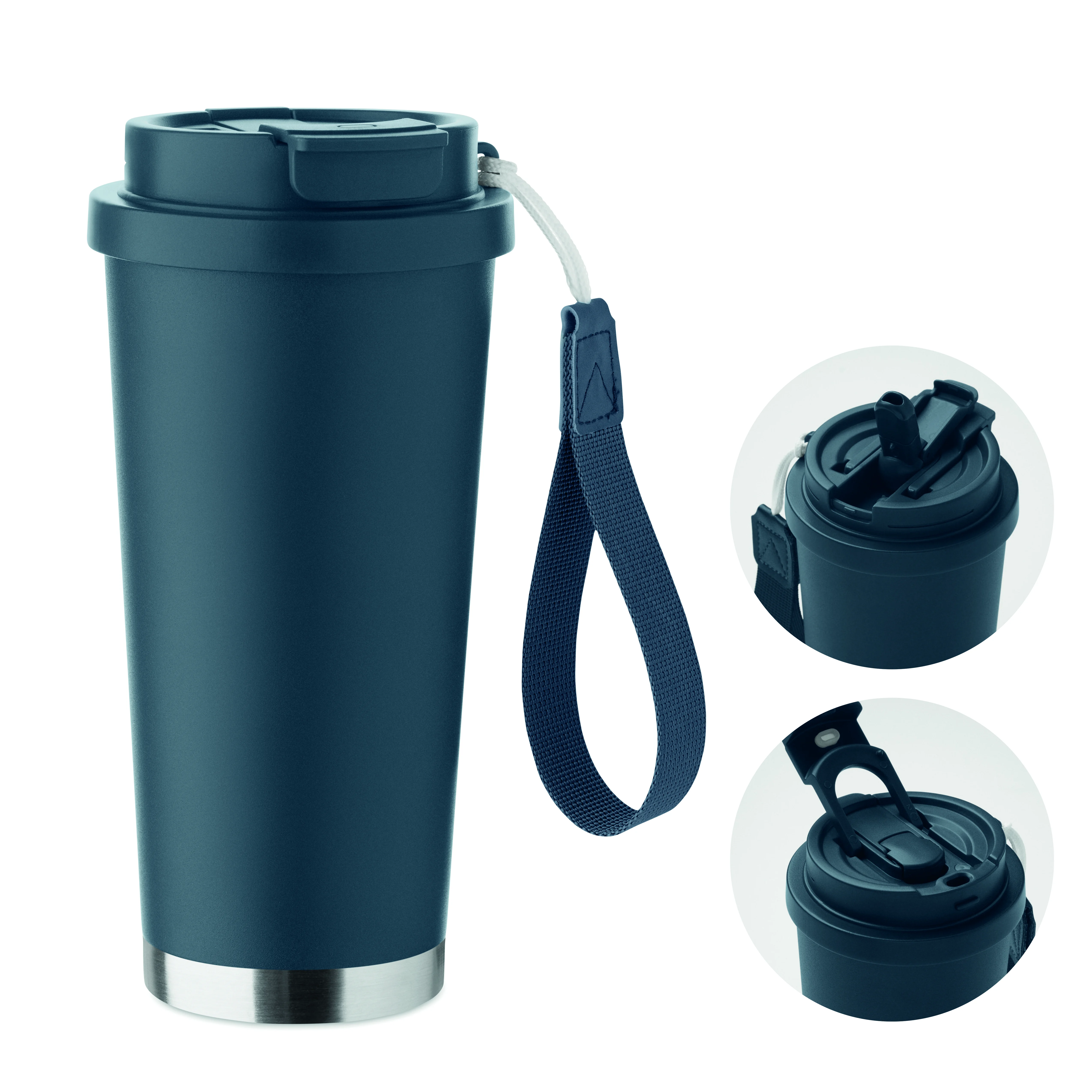 Dubbelwandige beker 500ml TOPAZ LARGE Marineblauw
