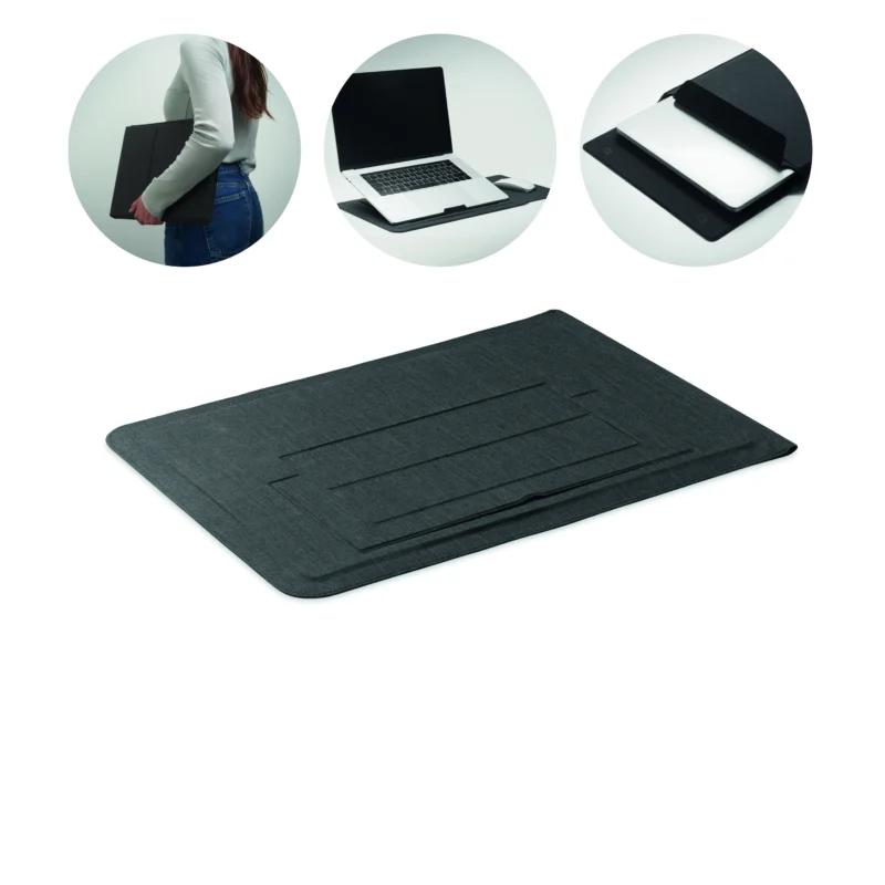 16 inch laptophoes van vilt PRACTIC Zwart