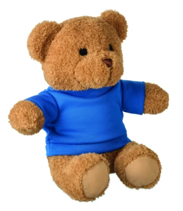 Teddybeer met T-shirt 23cm JACKIE Blauw