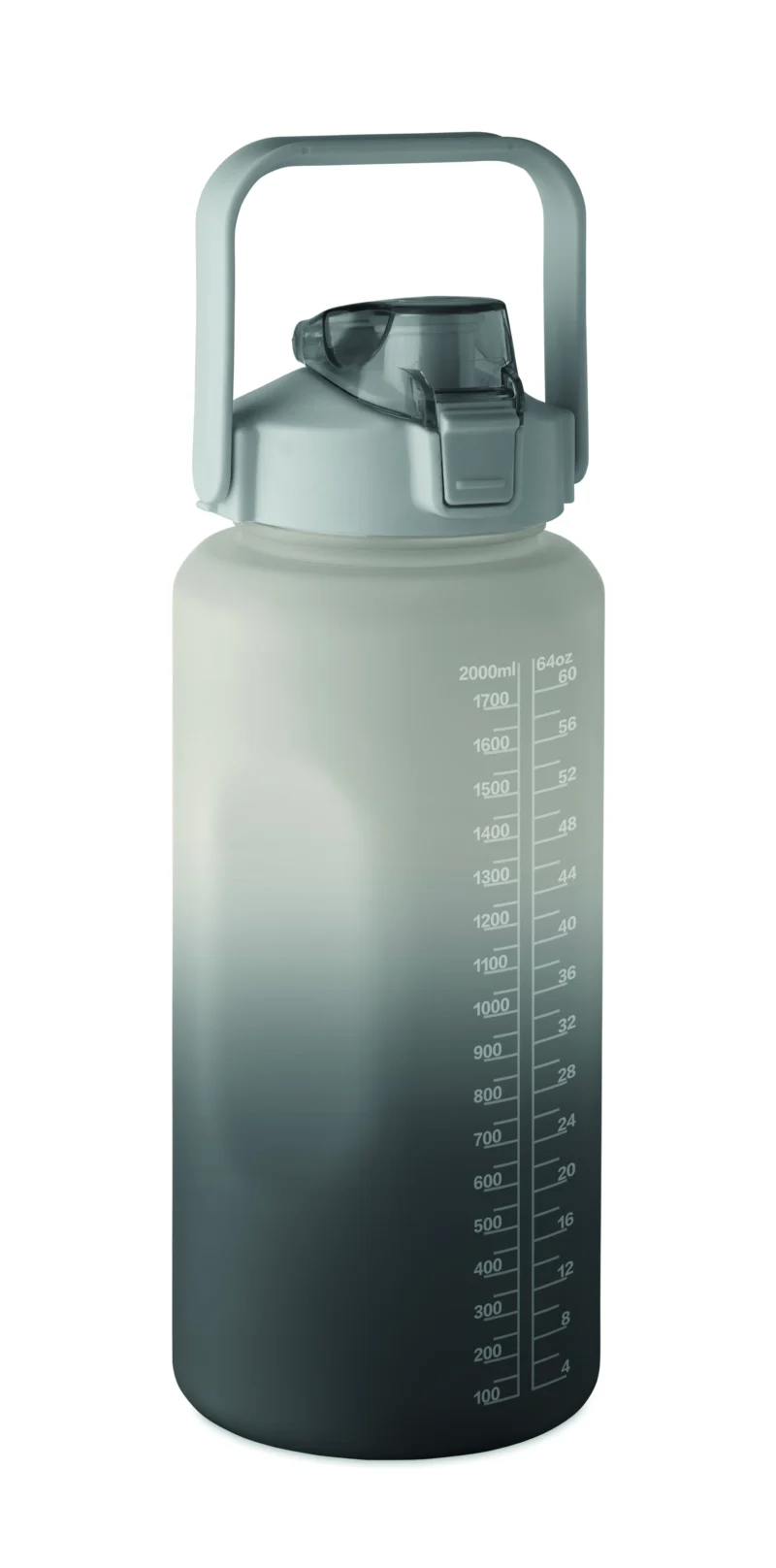 RPET waterfles 2000ml ACTIVATE MAX Zwart