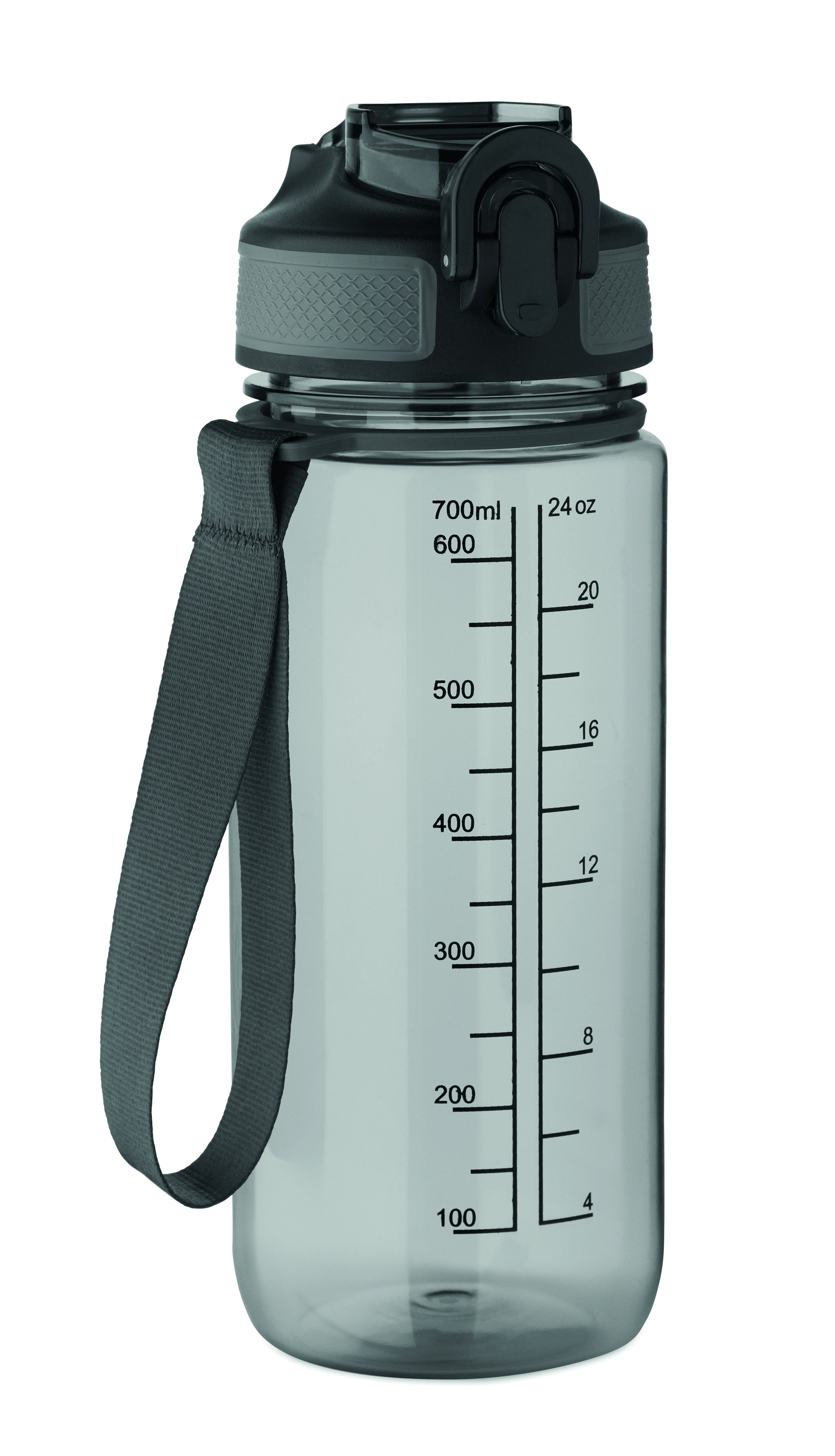 Sportdrinkfles 700ml ENKEL Transparant Grijs