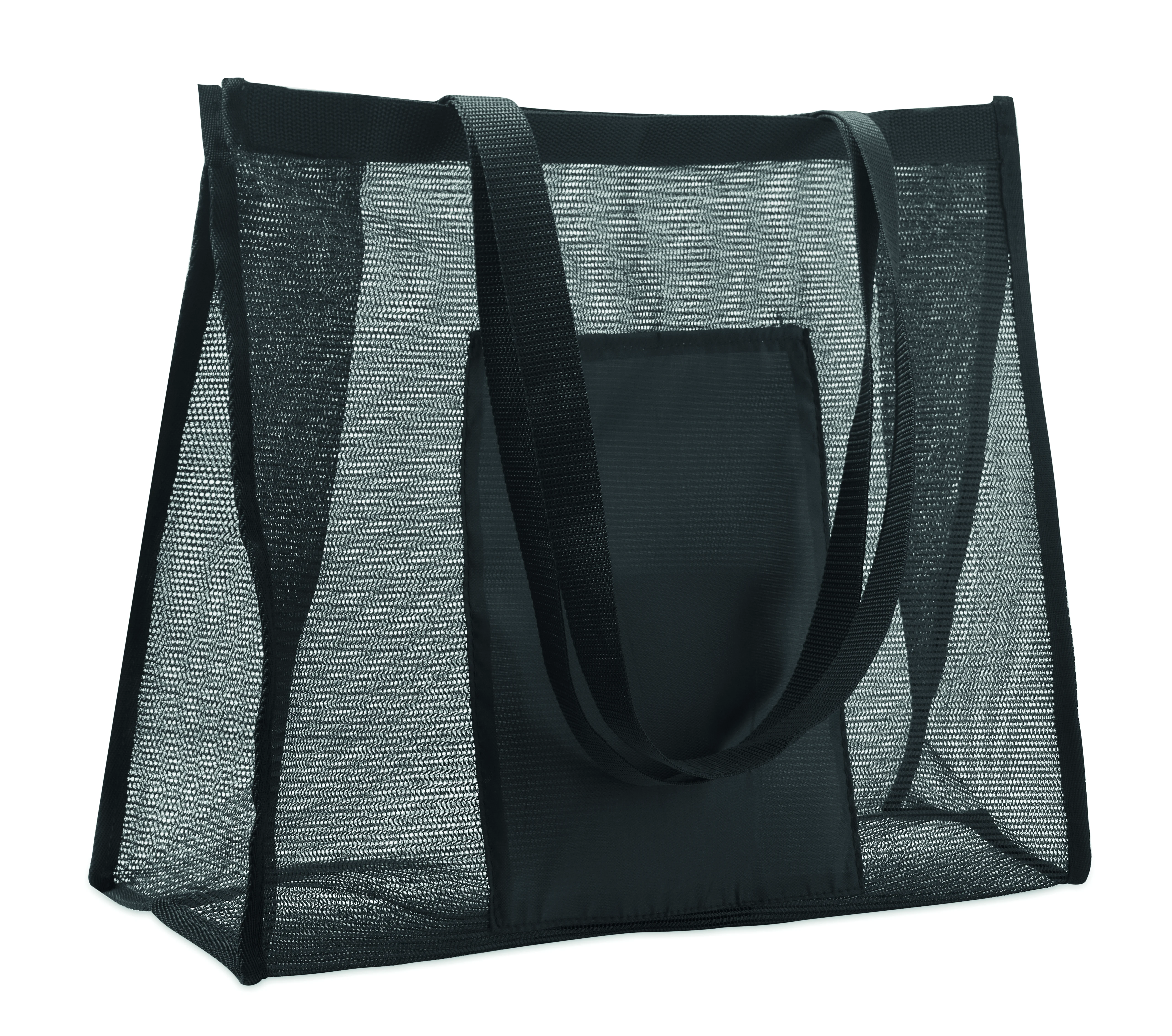 RPET mesh boodschappentas LIMP Zwart