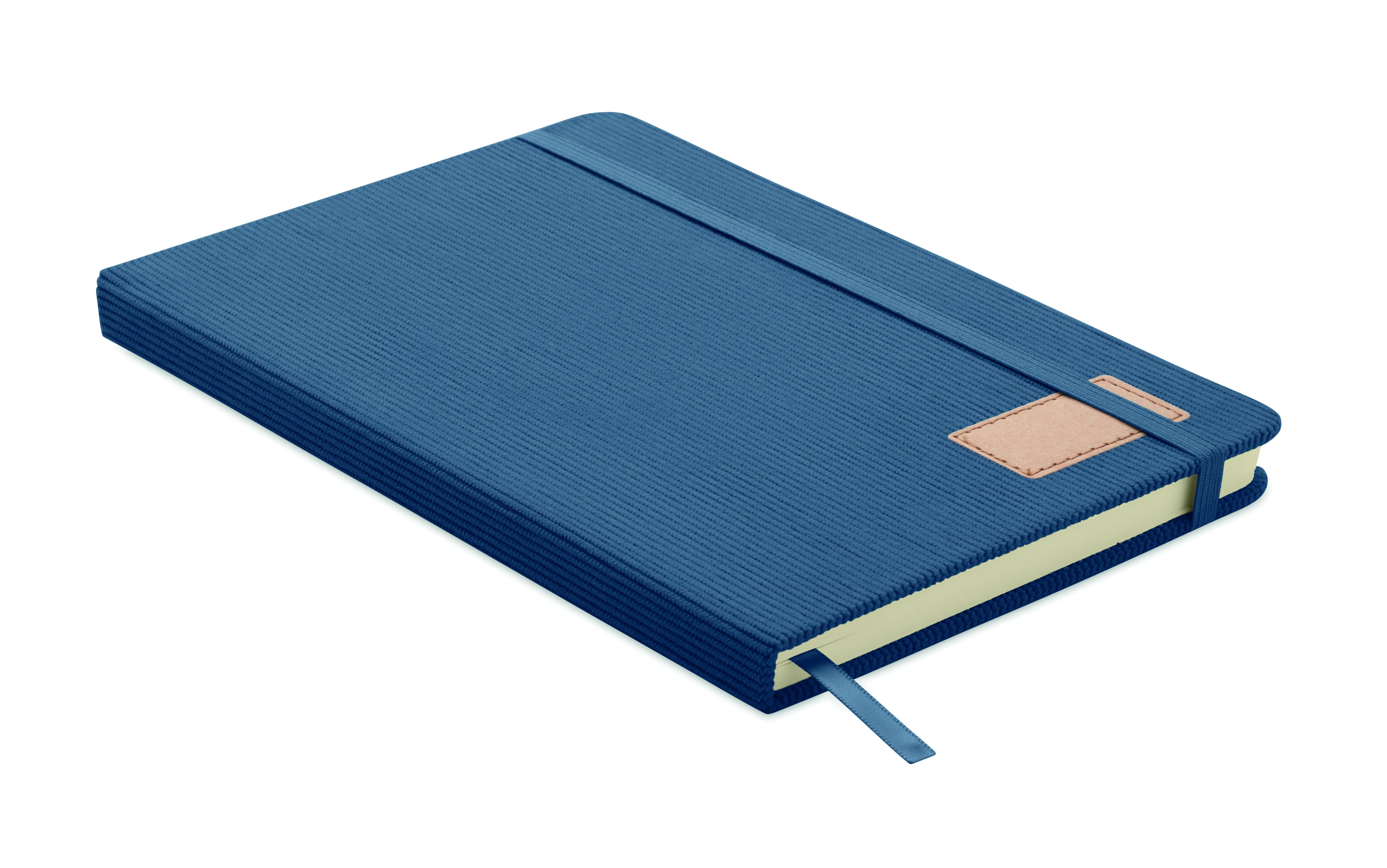 A5 RPET corduroy notitieboek CORDI NOTE Blauw