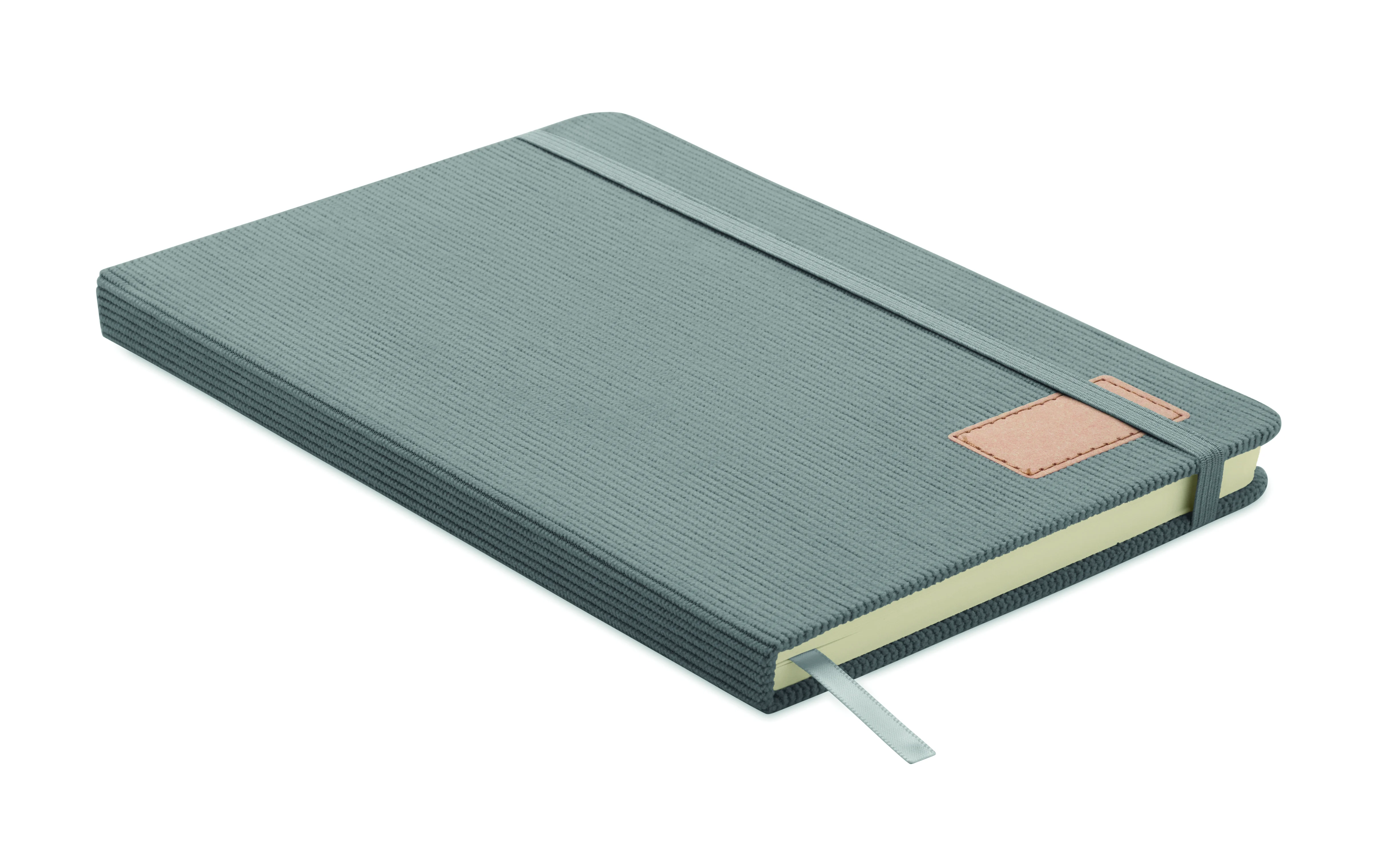 A5 RPET corduroy notitieboek CORDI NOTE Grijs