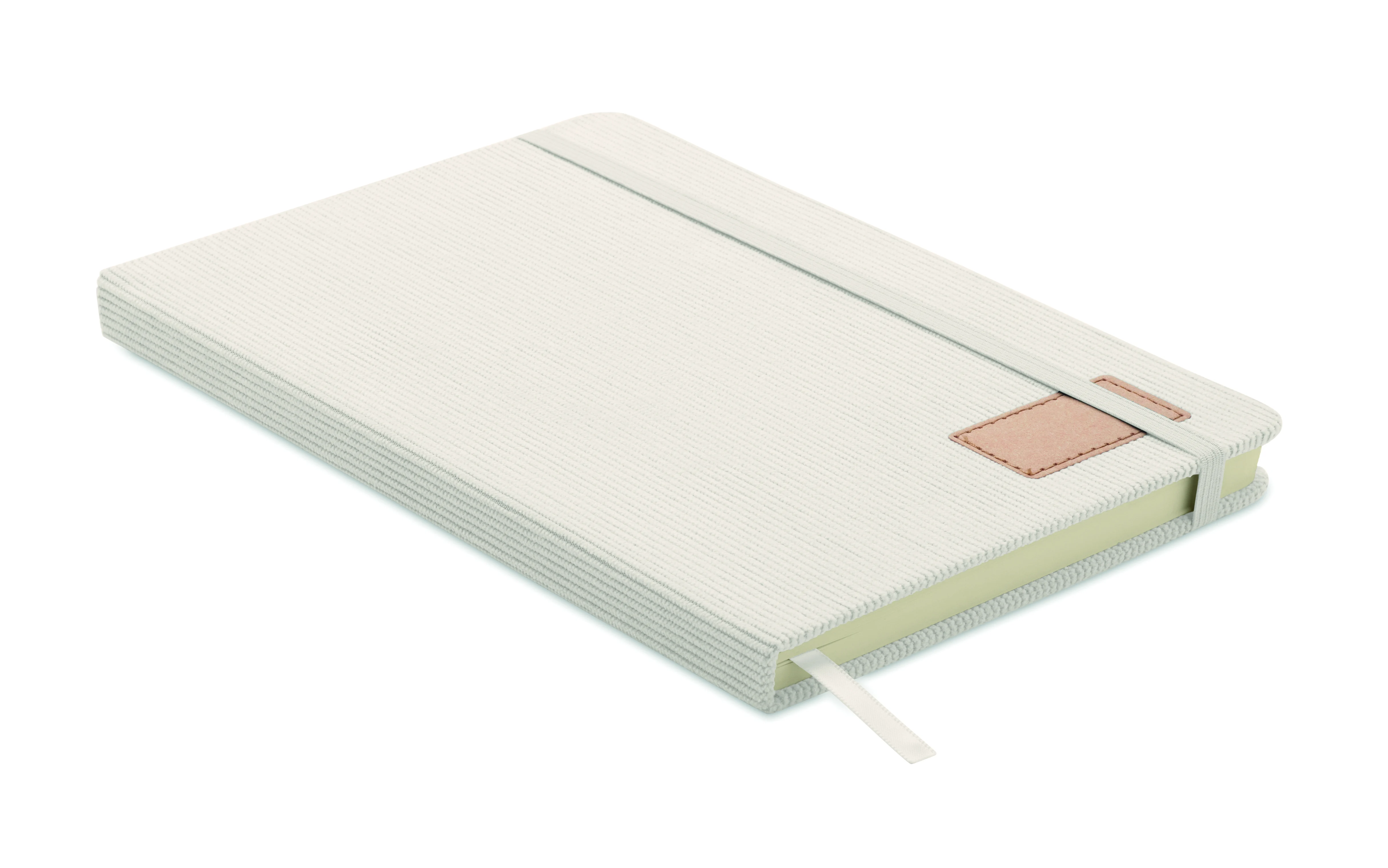 A5 RPET corduroy notitieboek CORDI NOTE Gebroken Wit