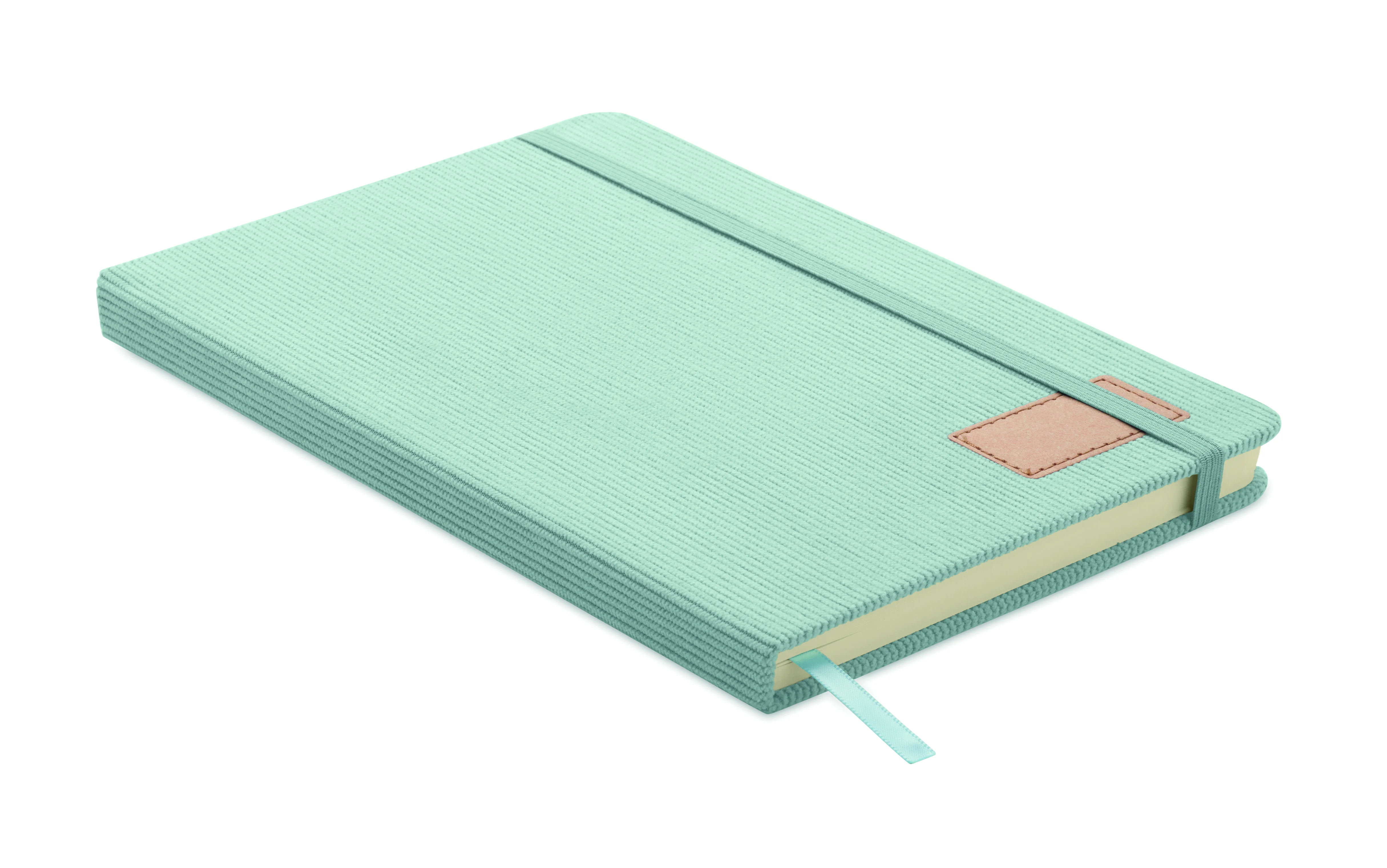 A5 RPET corduroy notitieboek CORDI NOTE Babyblauw