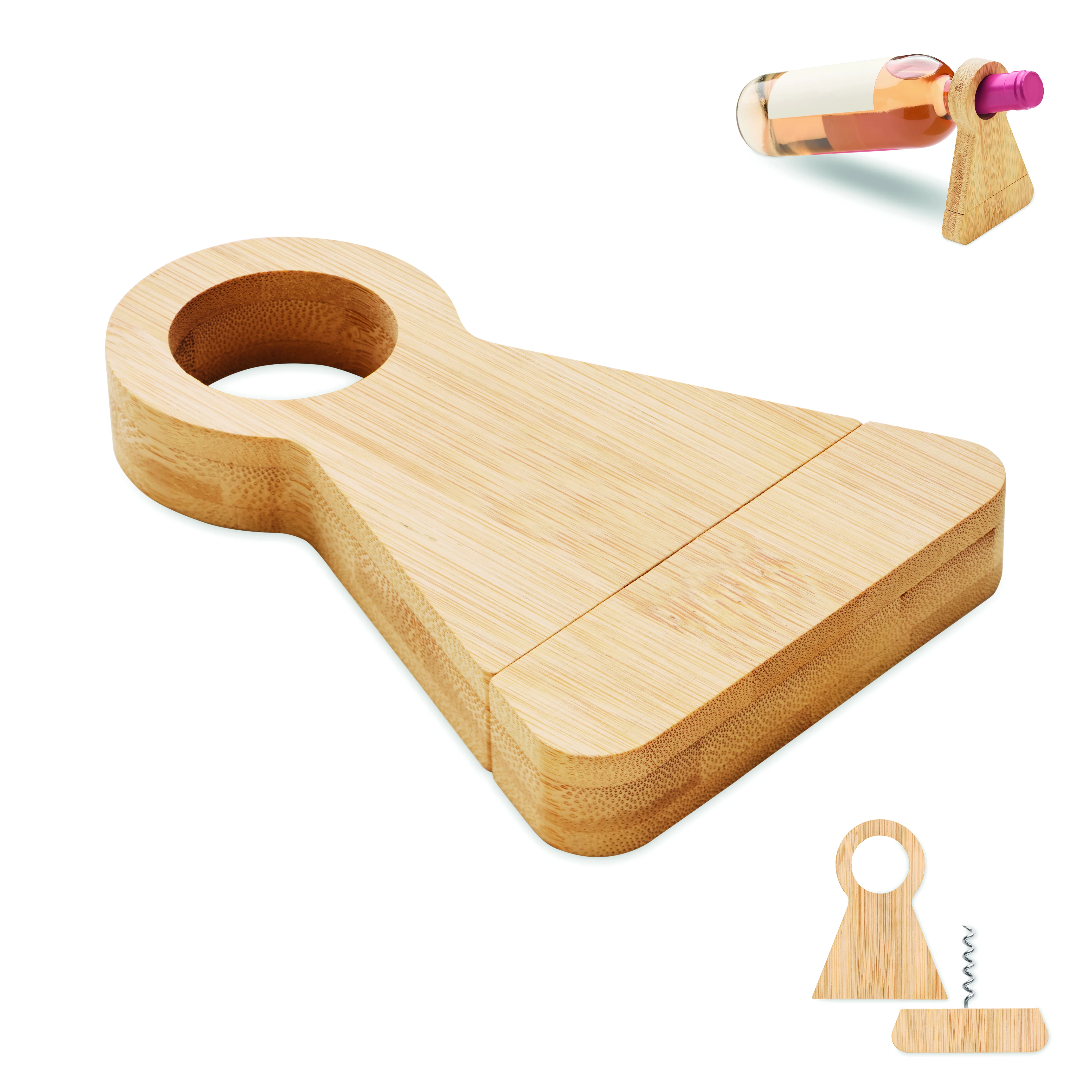 Bamboe flessenhouder & opener STANDTURN