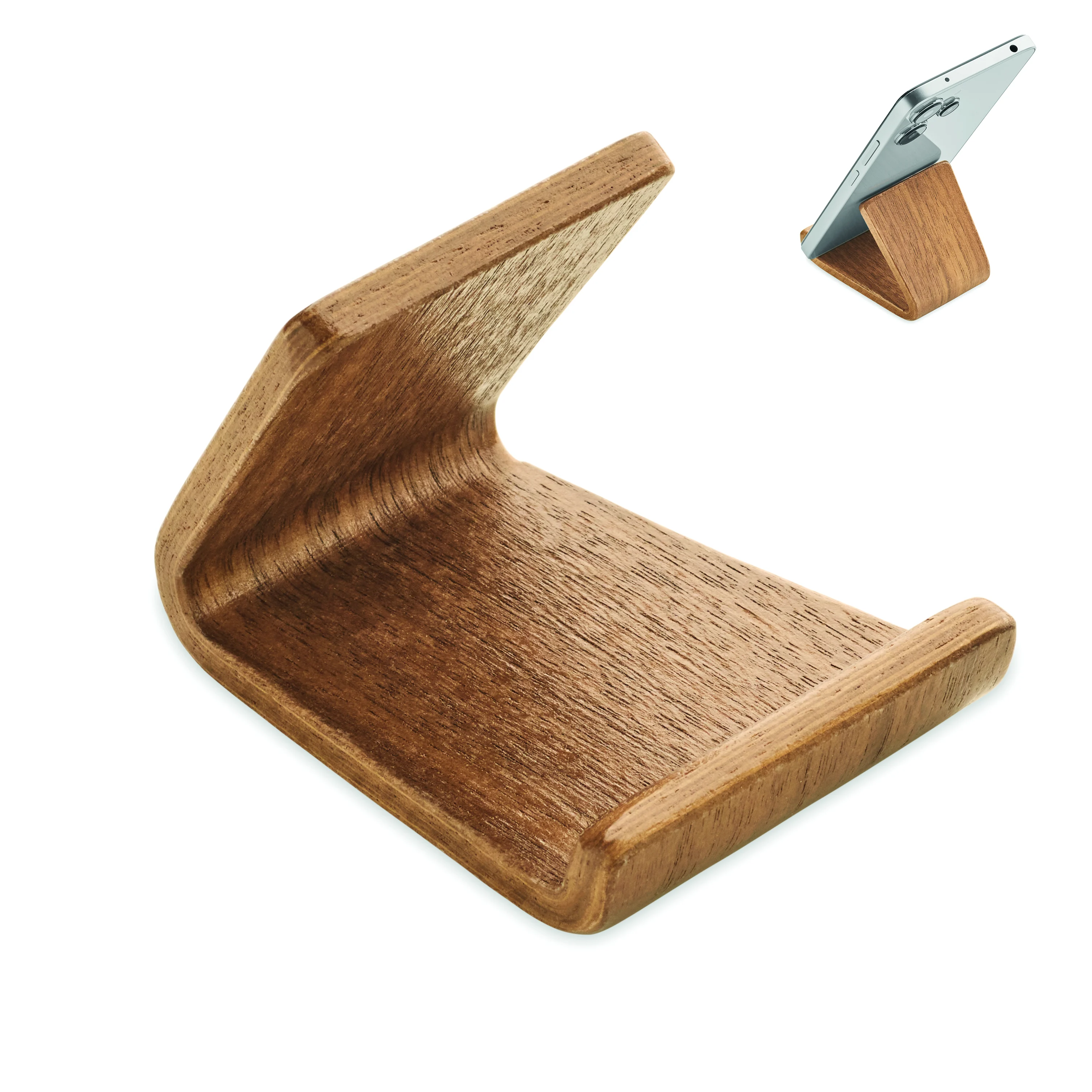 Telefoonstandaard notenhout HOLD