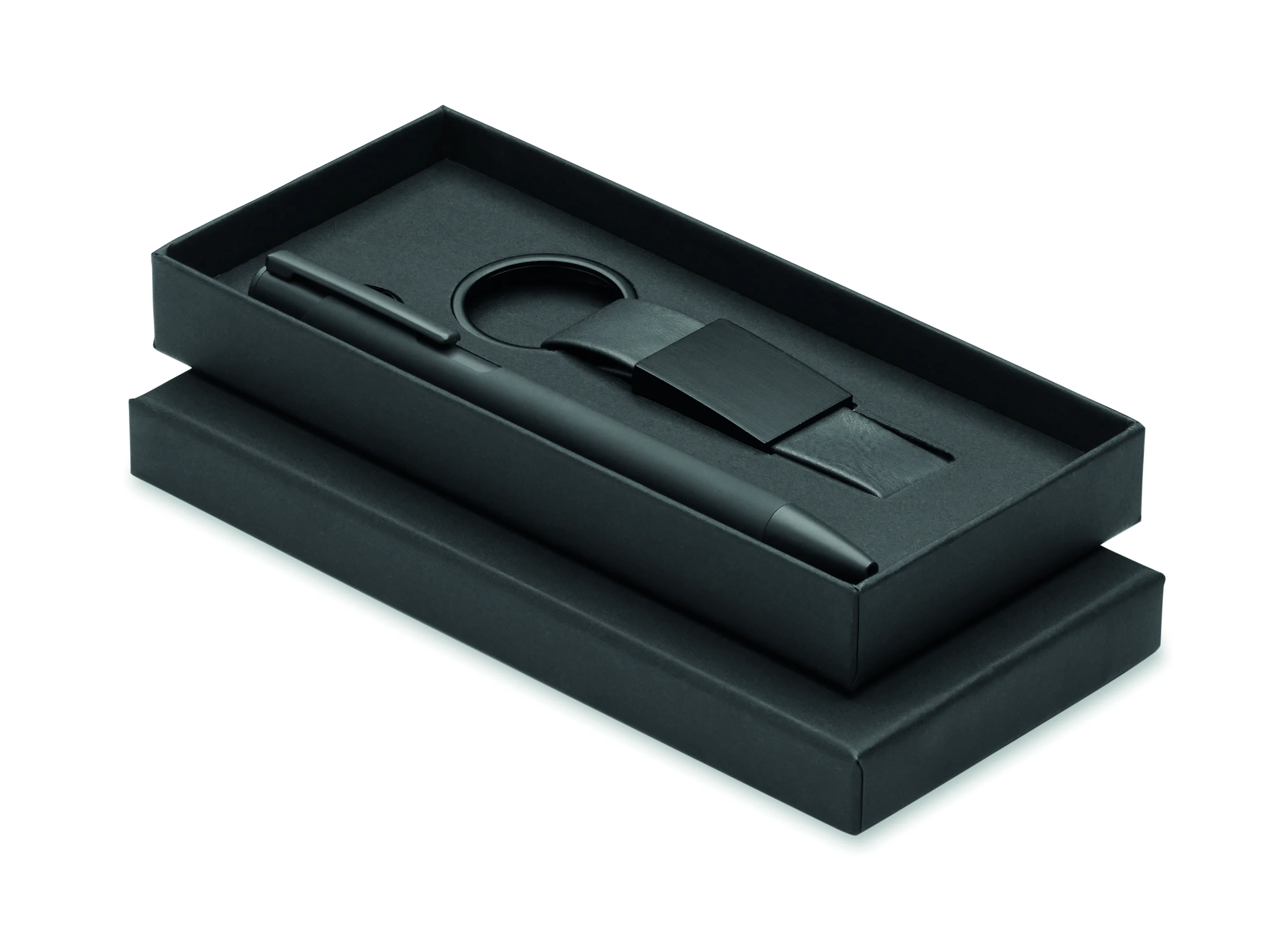 Balpen en sleutelhangerset PU ESCRI SET
