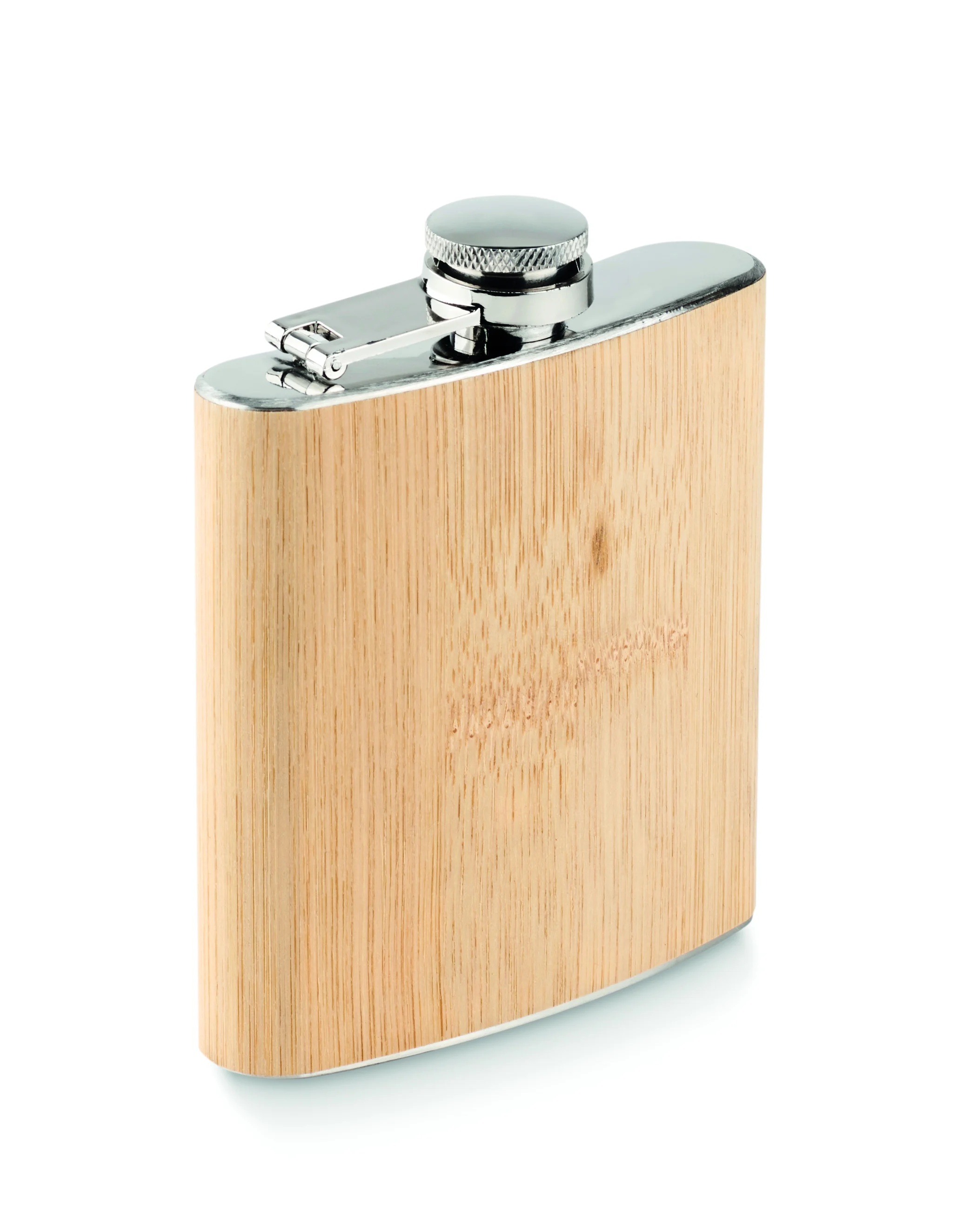 Platte bamboe heupfles 170ml HIPHIP