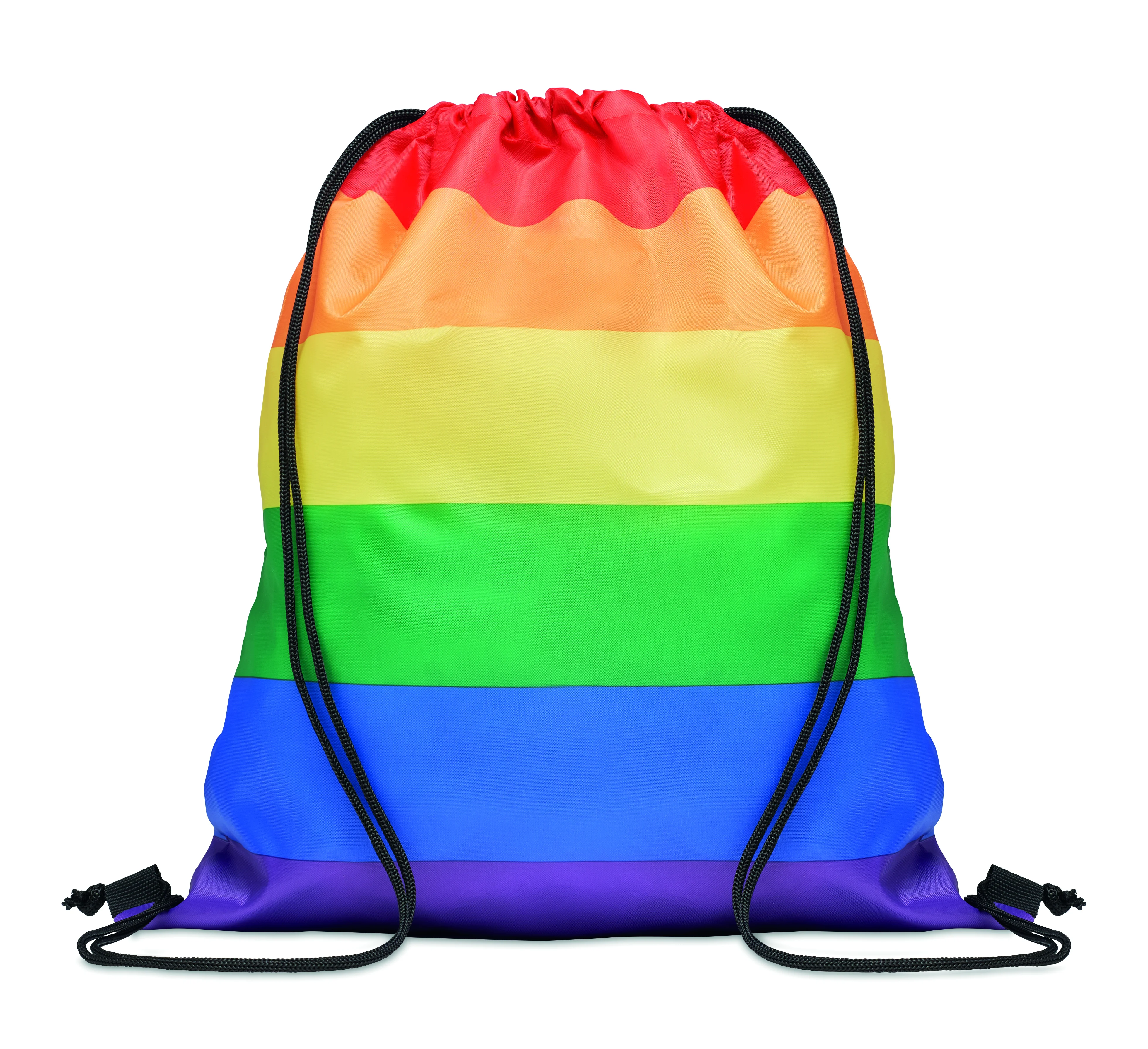 Regenboog RPET trekkoordrugzak BOW
