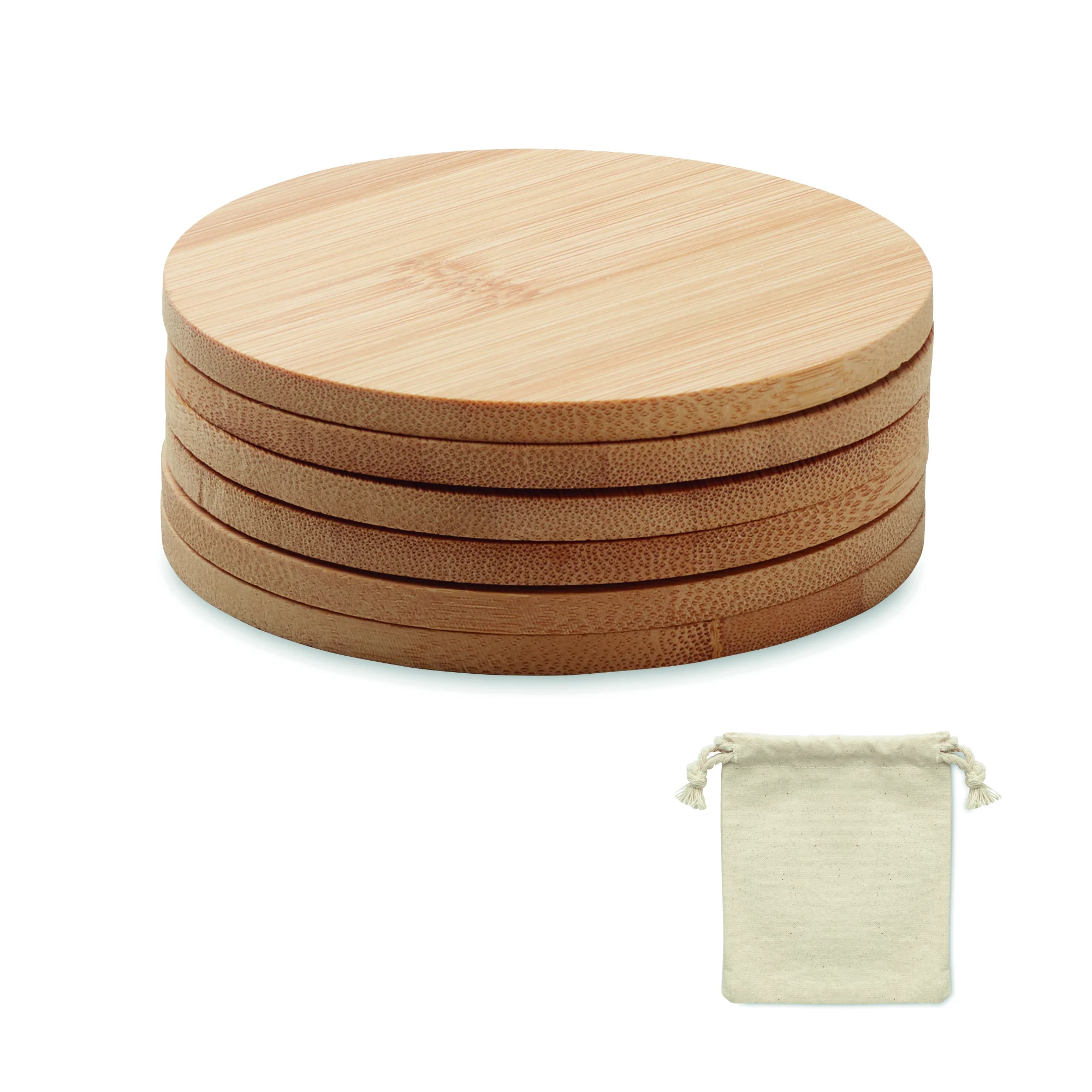 Set van 6 bamboe onderzetters BAYIN SET