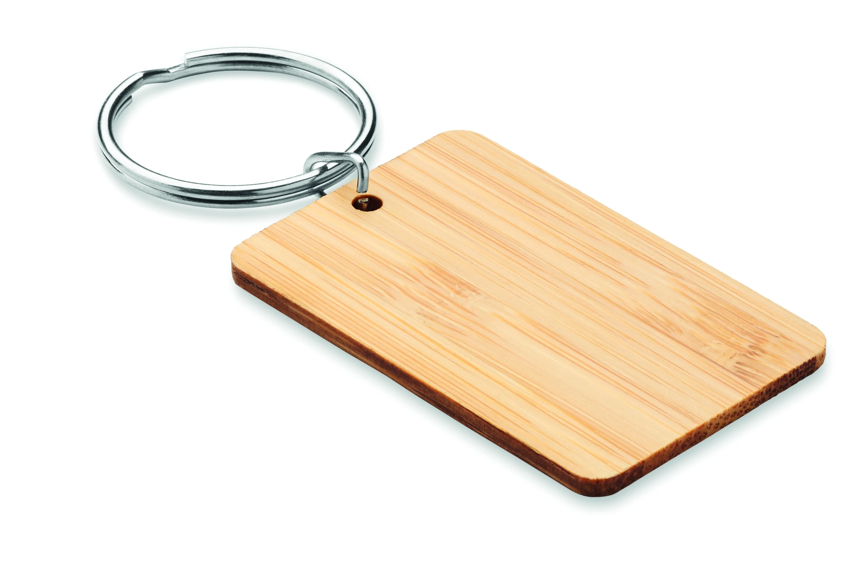 Bamboe rechthoek sleutelhanger ANGLEBOO