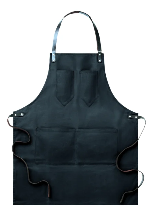 Canvasschort met leren details CHEF