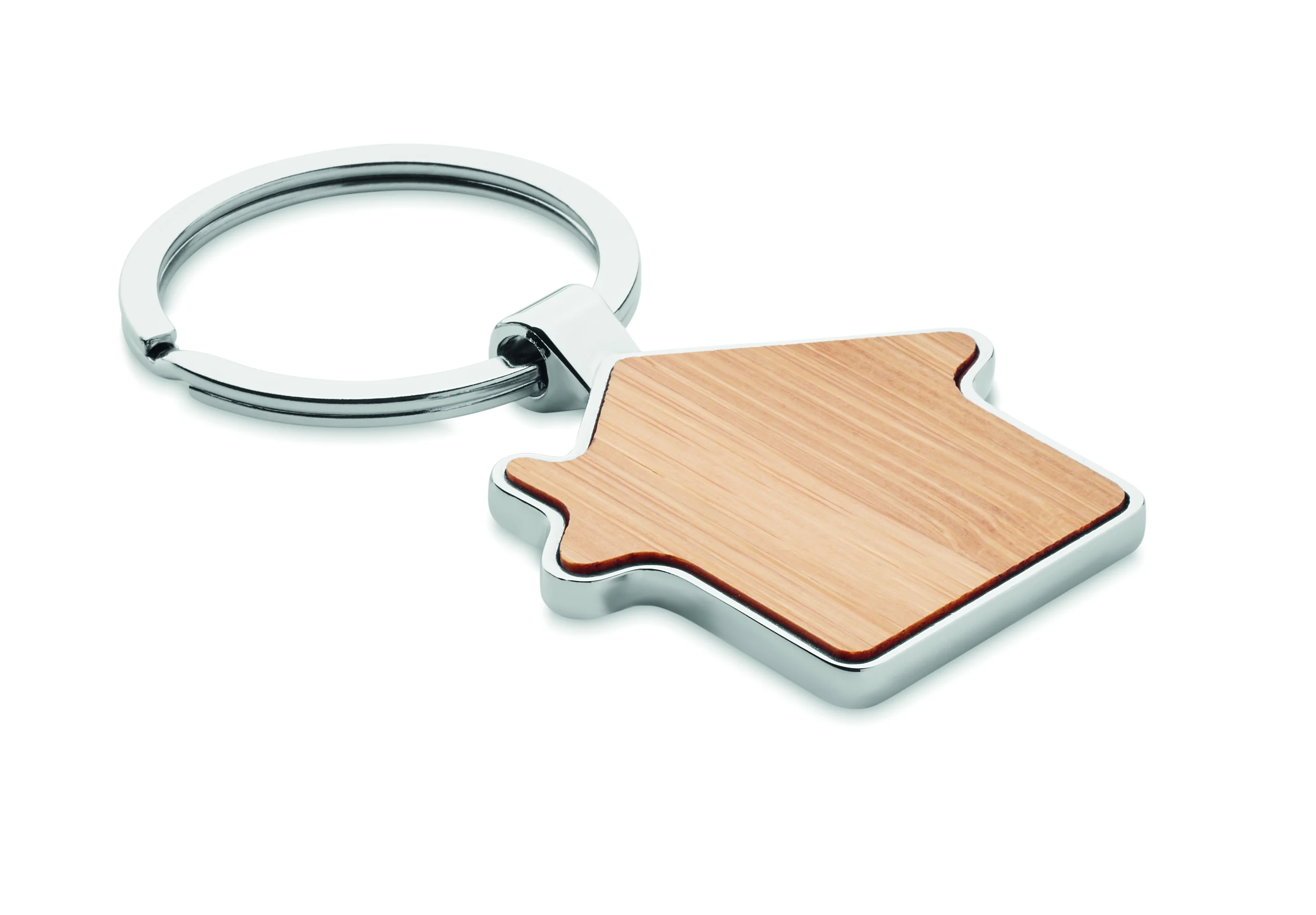 Bamboe sleutelhanger huisje BURNIE