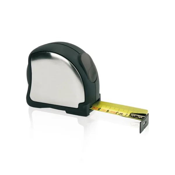 Staal rolmaat zilver, zwart