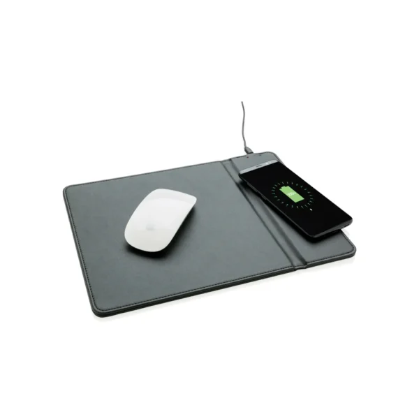 Muismat met 5W draadloze oplader zwart
