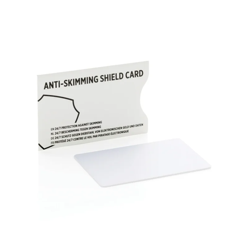 Anti-skimming beschermkaart met actieve stoorzender chip wit